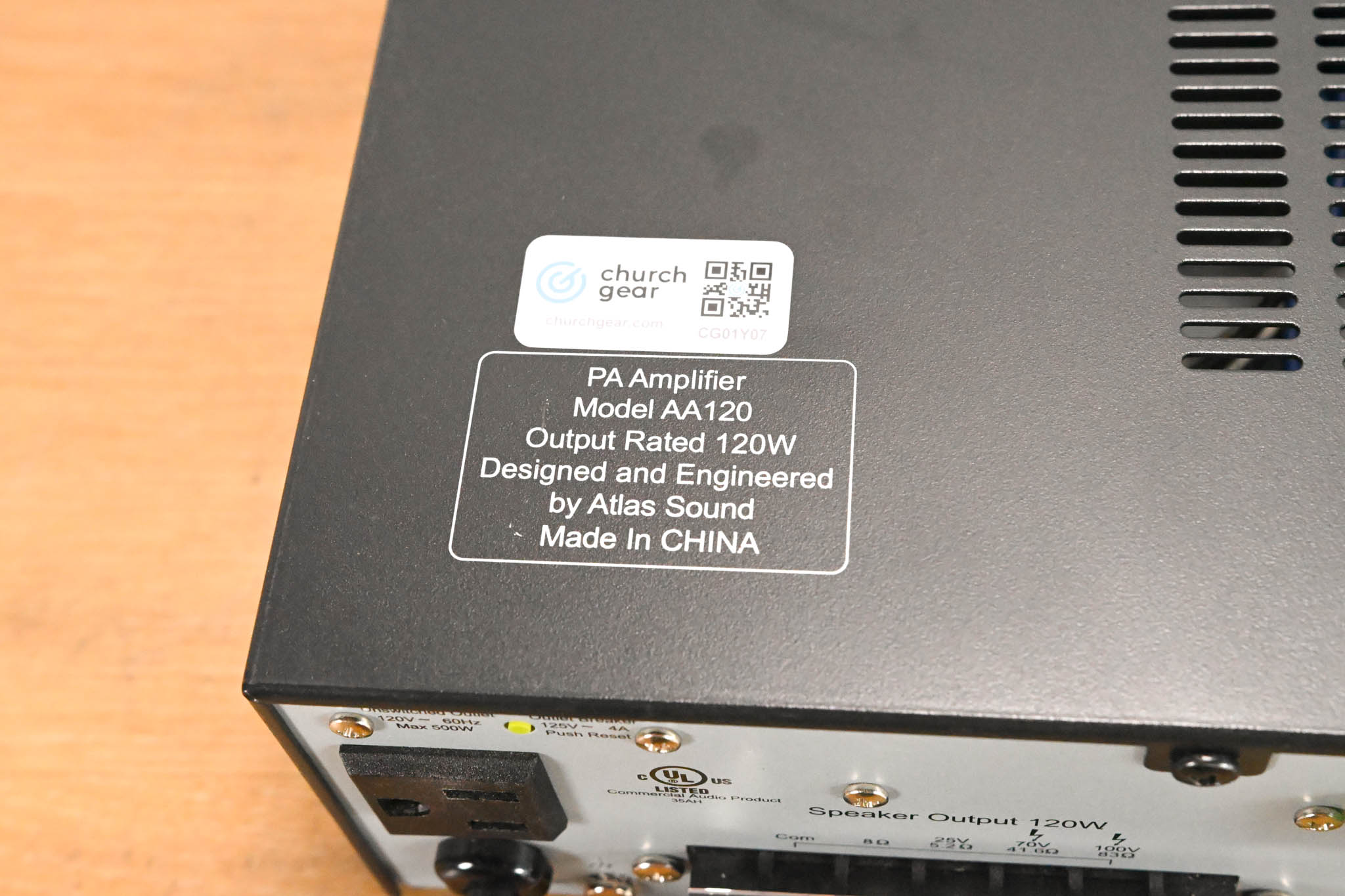 Atlas Sound AA120 6-Channel 120W Mixer Amplifier