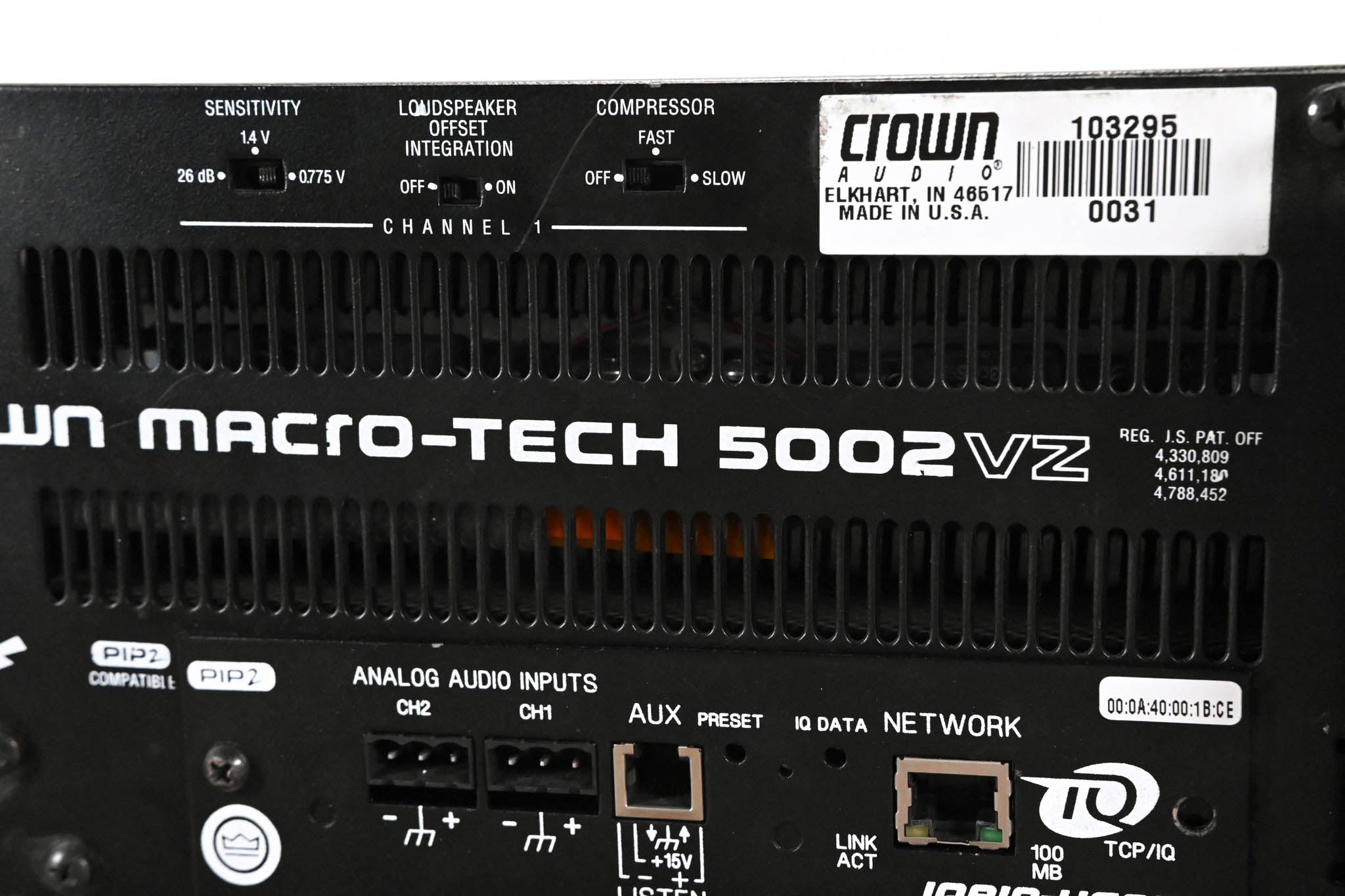 Crown Macro-Tech 5002VZ 2-Channel Power Amplifier