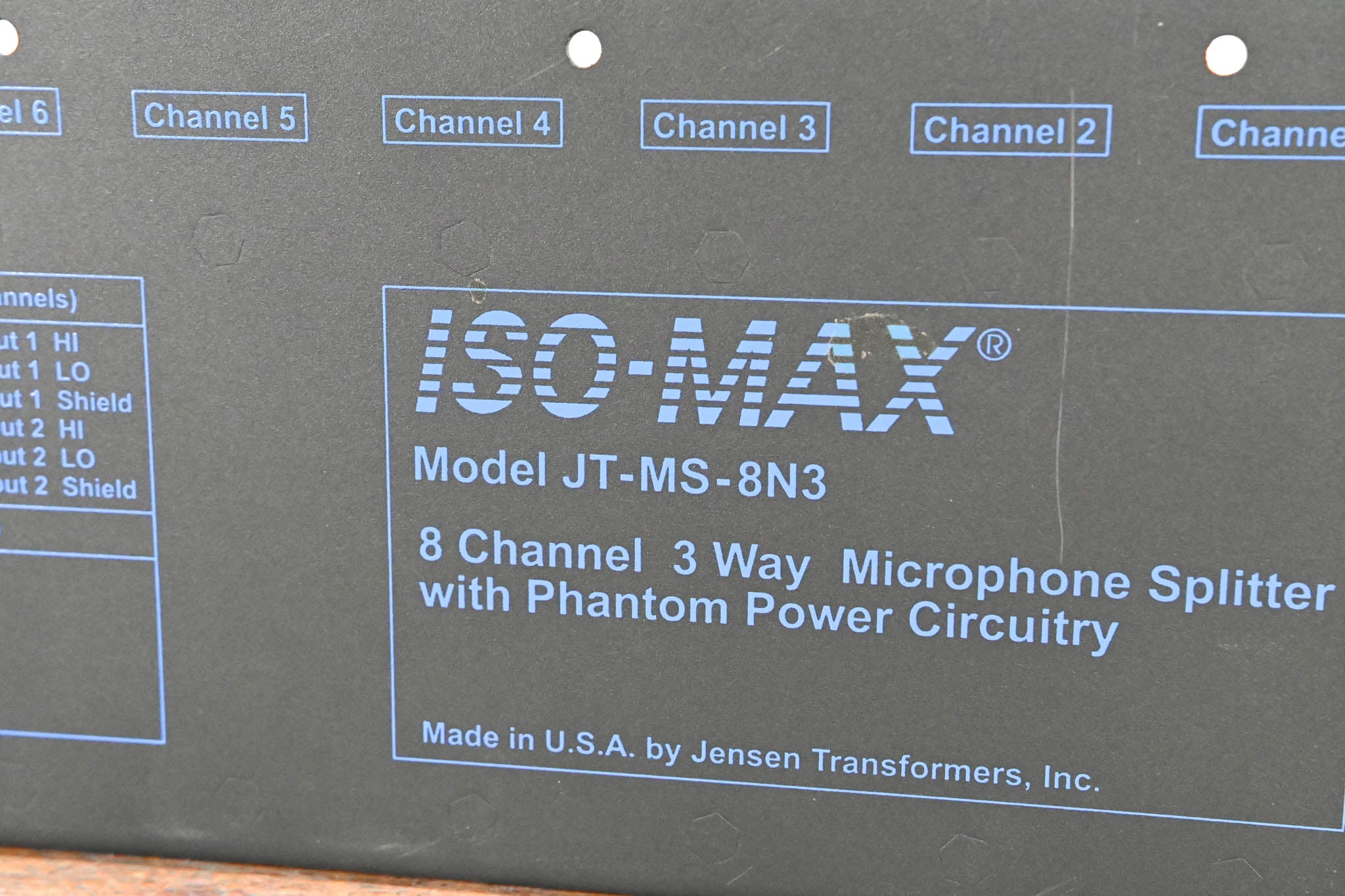 Jensen JT-MS-8N3 8-CH 3-Way Mic Splitter with Phantom Power Circuitry