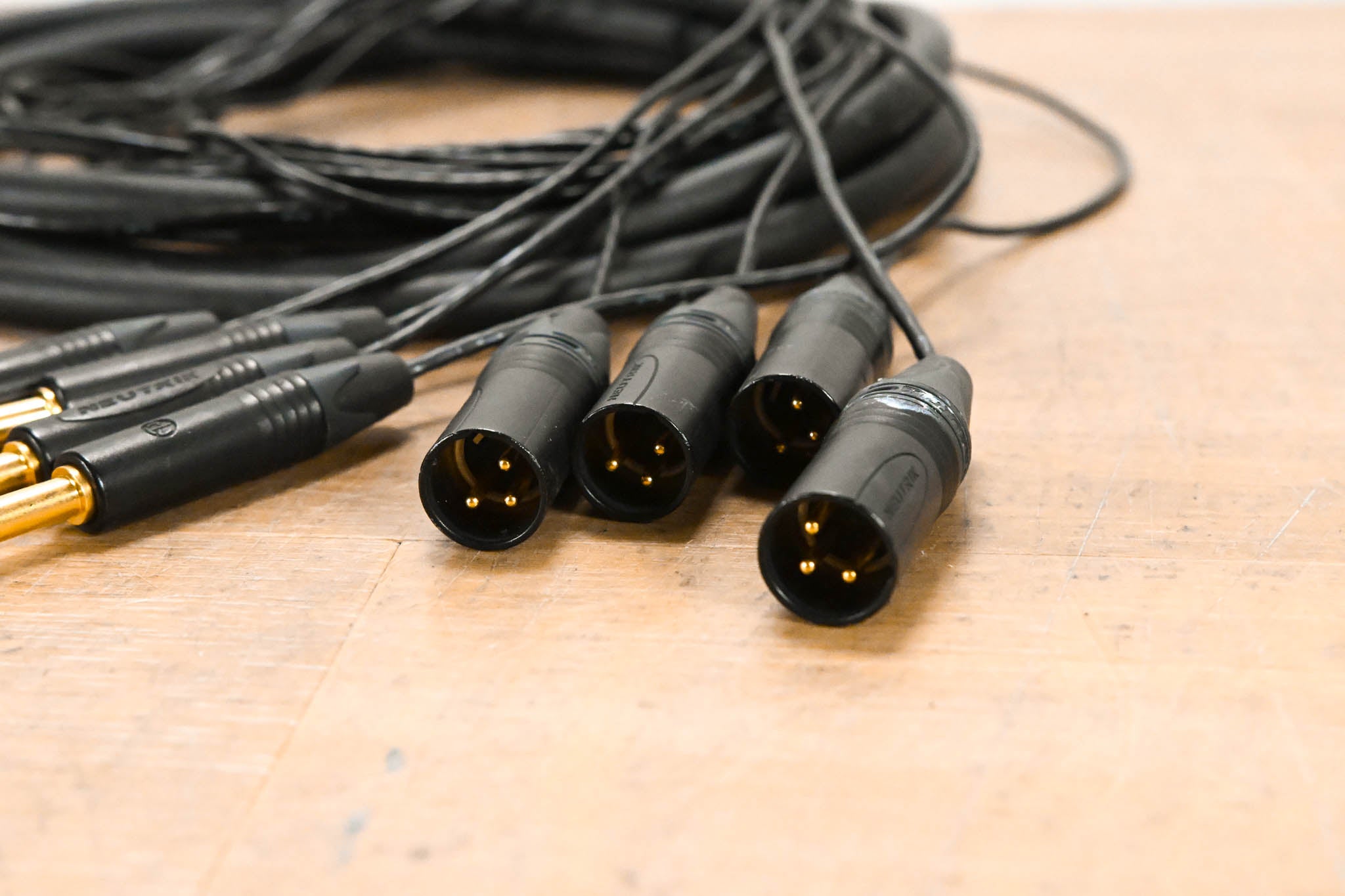 Unbranded DB25 Male to (4x) XLRM and (4x) TRS Cable - 15'