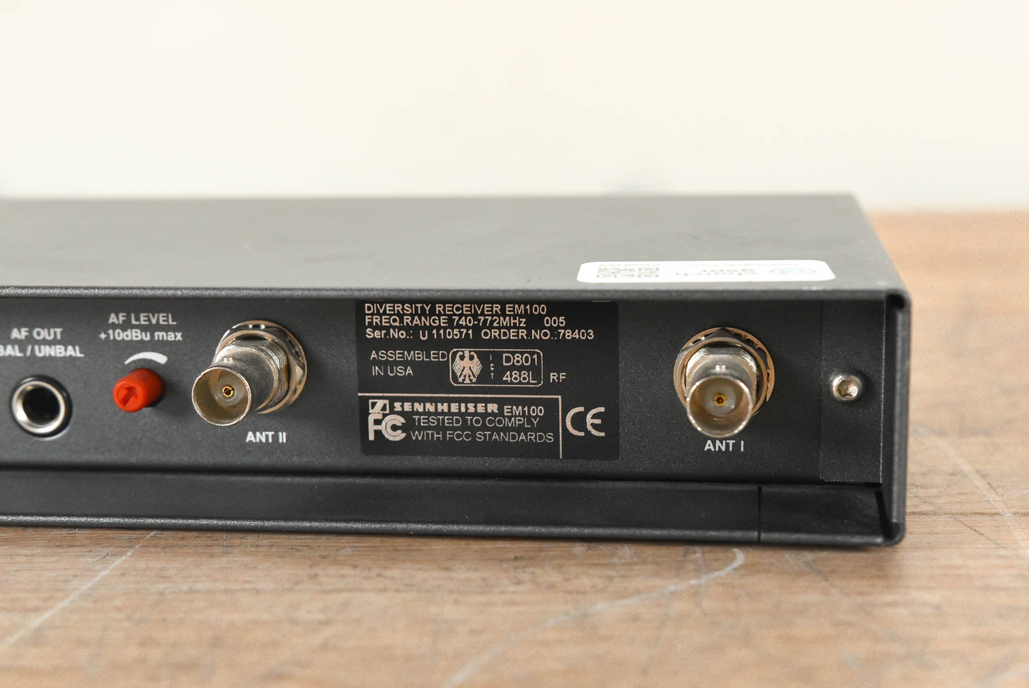 Sennheiser EM 100 Wireless Receiver - 740-772 MHz (NO POWER SUPPLY)