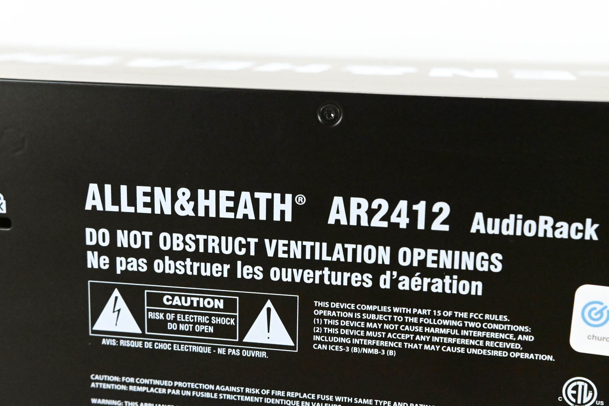 Allen & Heath AR2412 24x12 AudioRack for Qu, Avantis, and SQ Mixers