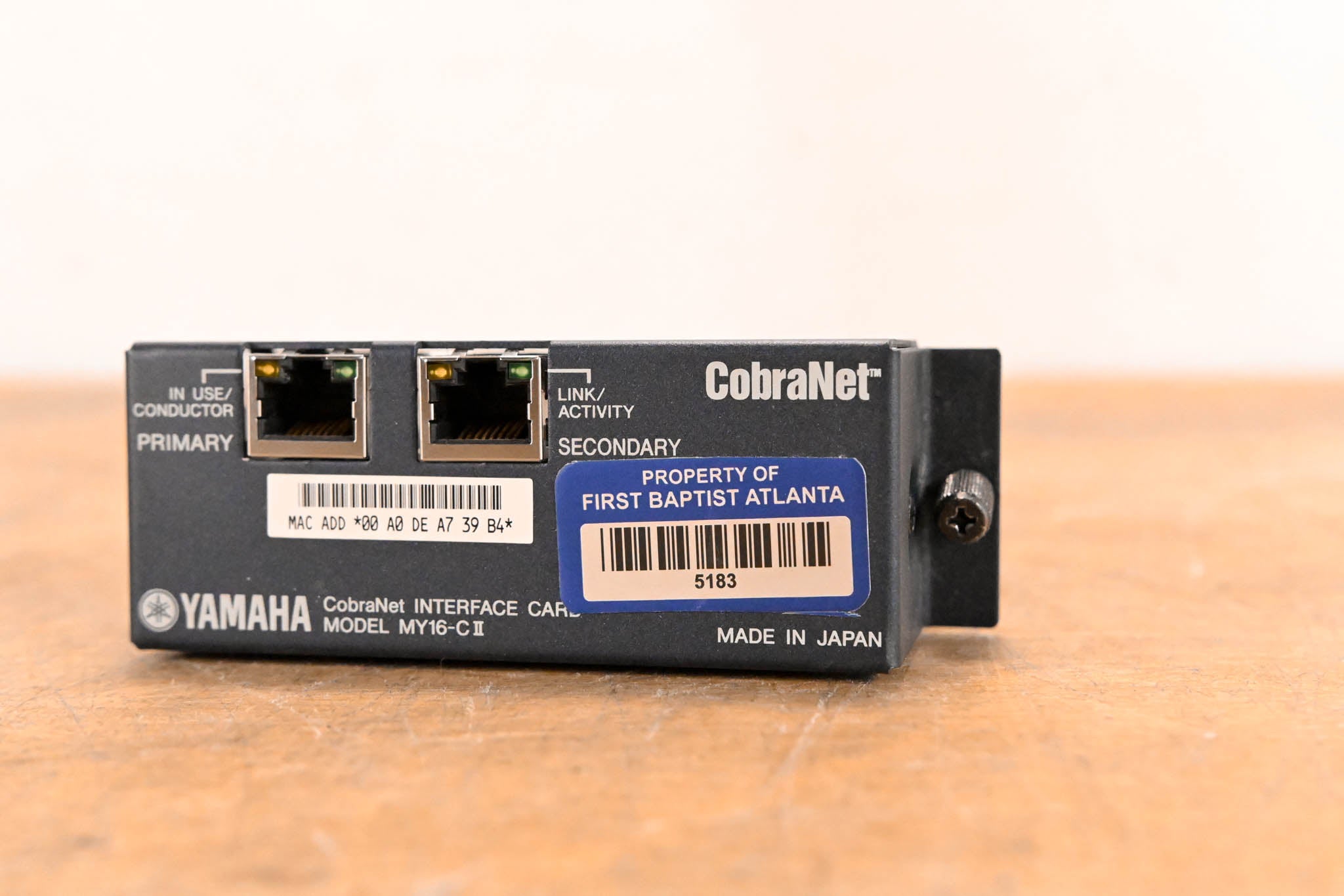 Yamaha MY16-CII CobraNet Network I/O Card