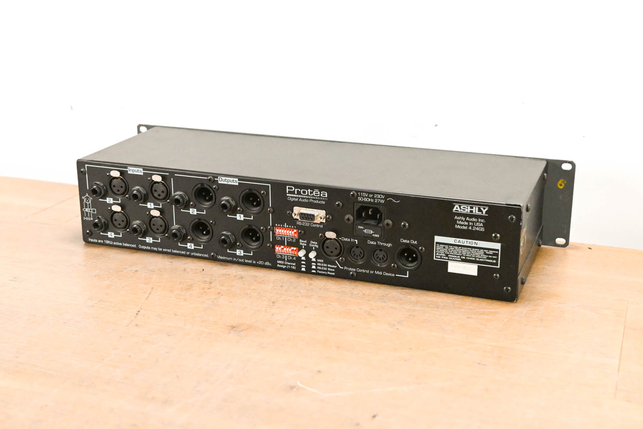 Ashly Protea 4.24GS 4-Channel Digital Graphic Equalizer Slave