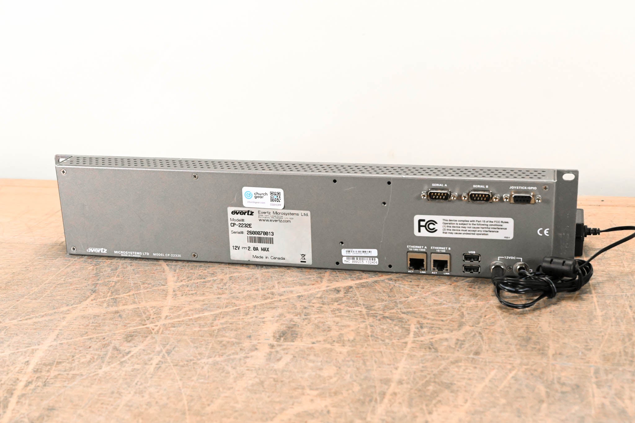 Evertz CP-2232E 2RU Advanced System Control Panel with 32