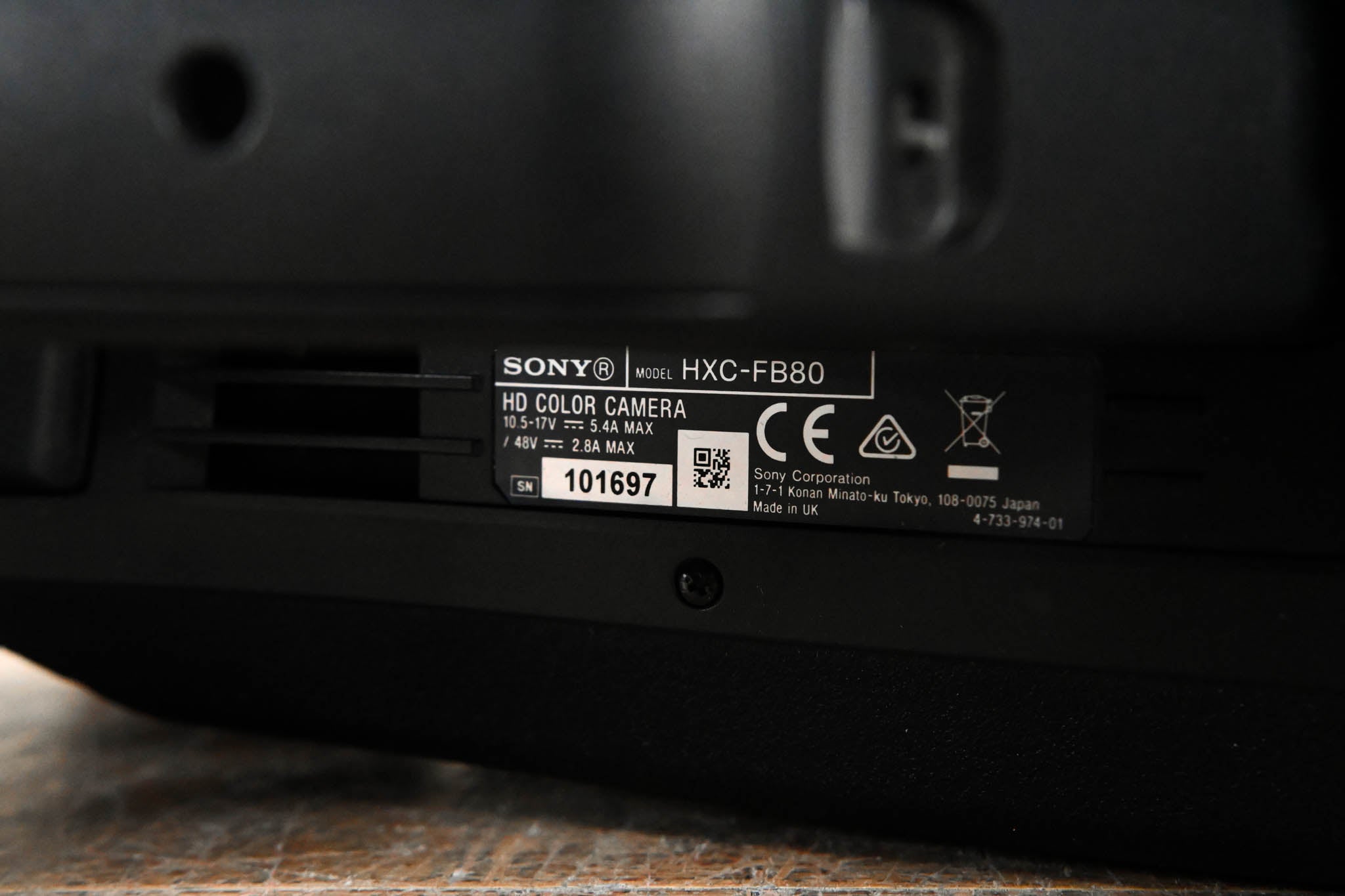 Sony HXC-FB80 Full HD Studio Camera Body