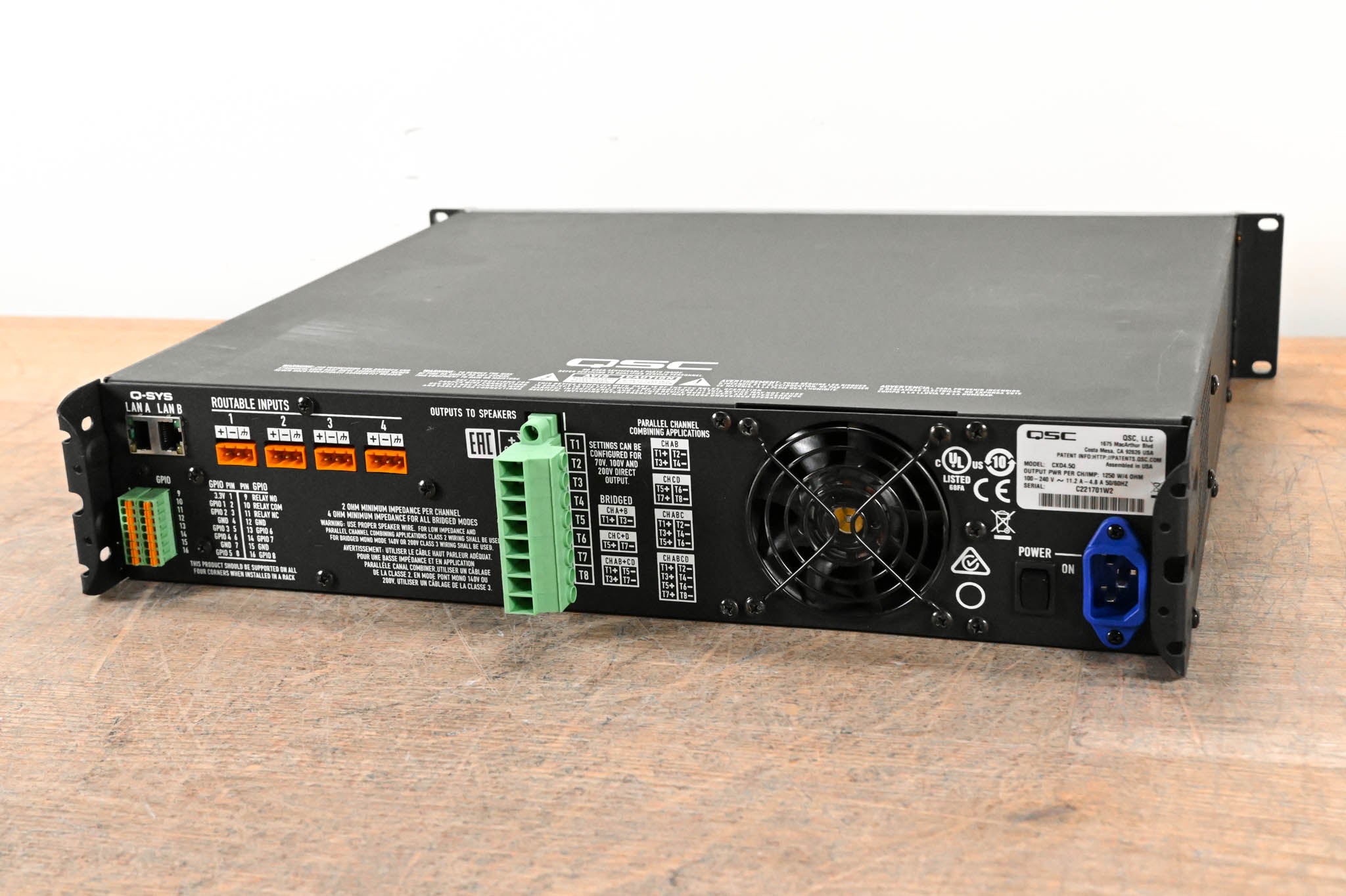 QSC CXD4.5 4-Channel Installation Power Amplifier with DSP