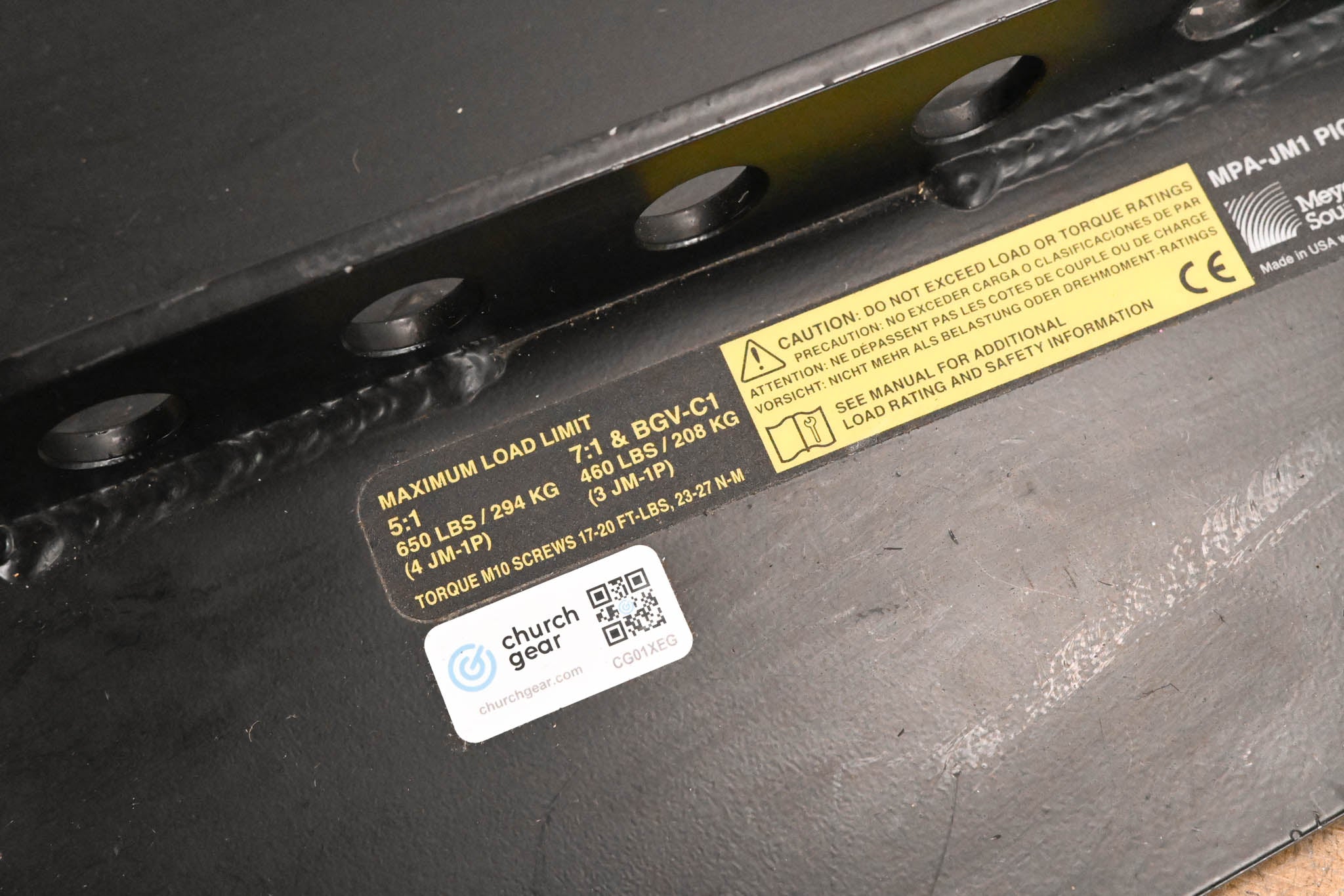 Meyer Sound MPA-JM1 Pick Up Array Plate