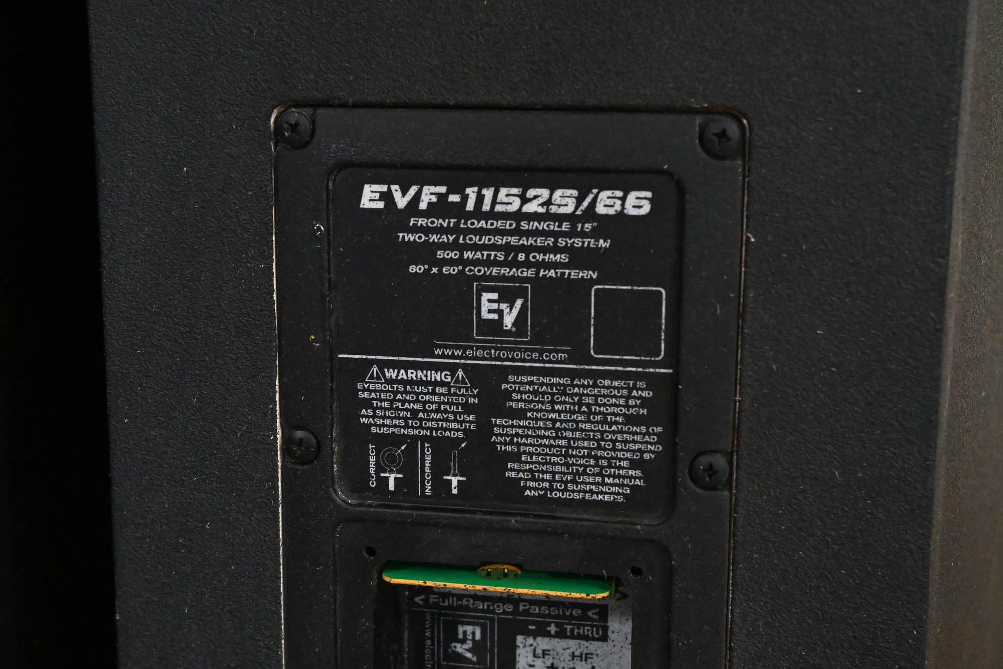 Electro-Voice (EV) EVF-1152S/66 15" 2-Way Passive Speakers (PAIR)