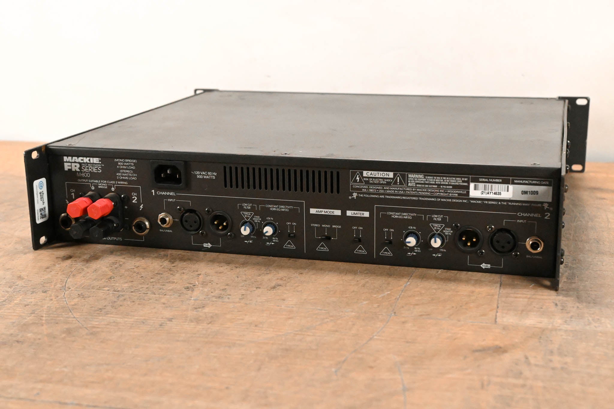 Mackie M800 FR Series 2-Channel Power Amplifier
