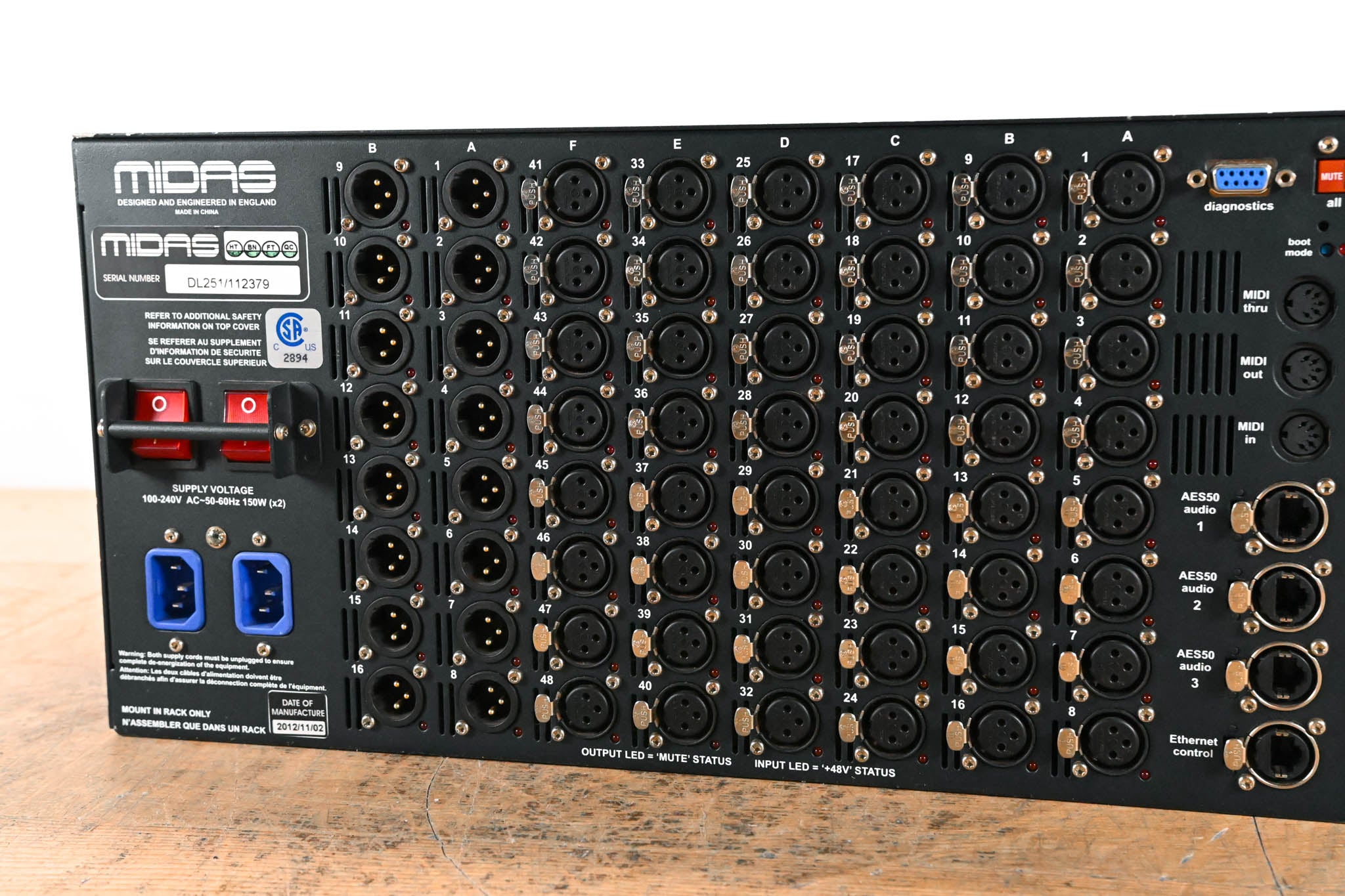 Midas DL251 PRO Series 48-input / 16-output Stage Box