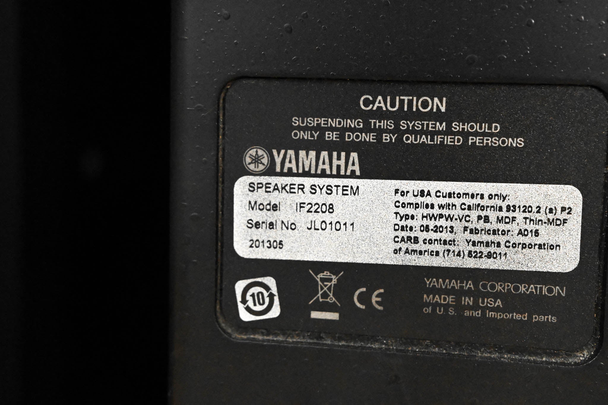 Yamaha IF2208 Dual 8" 2-Way Full-Range Loudspeaker (PAIR)