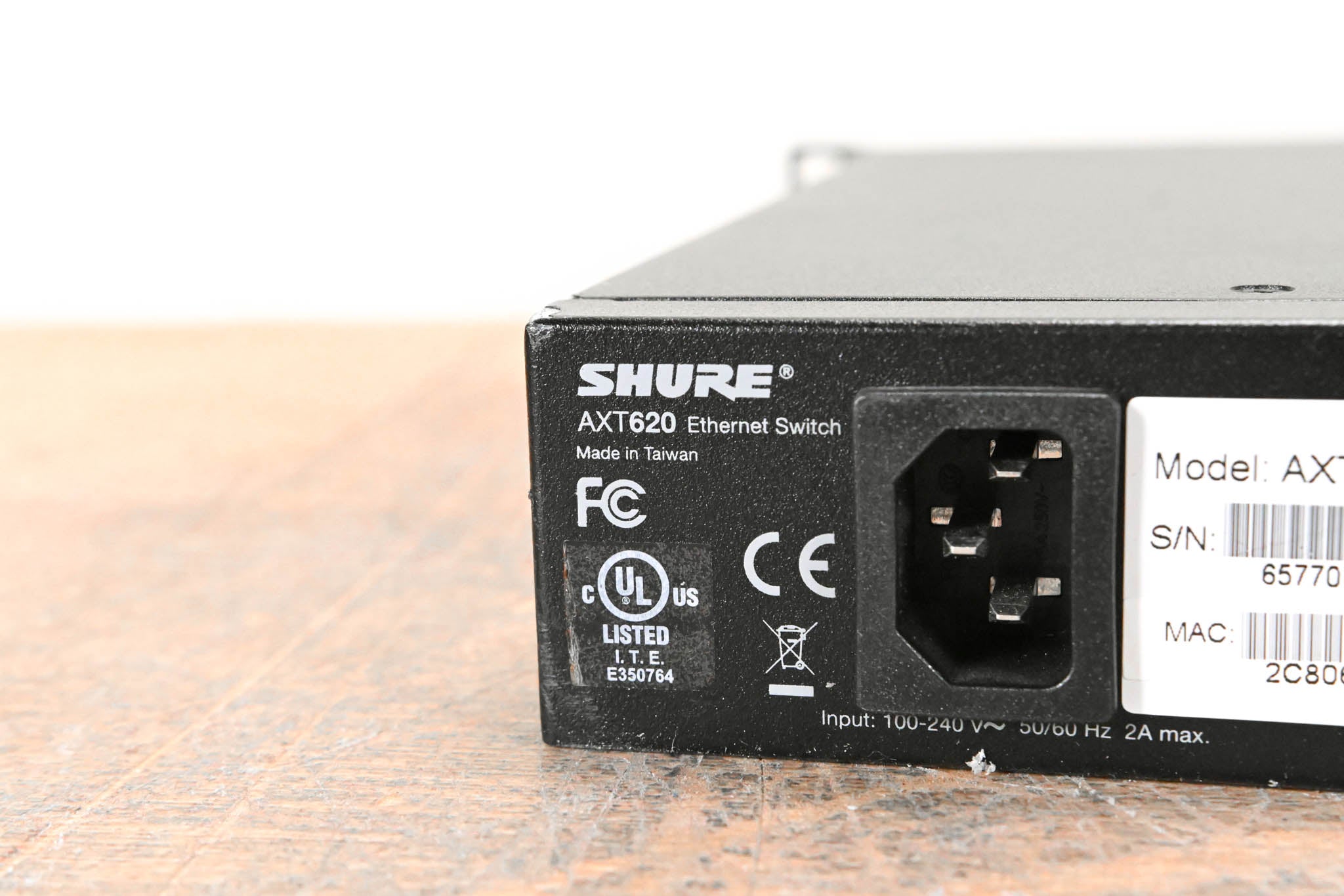 Shure AXT620US Axient Roadrack Ethernet Switch