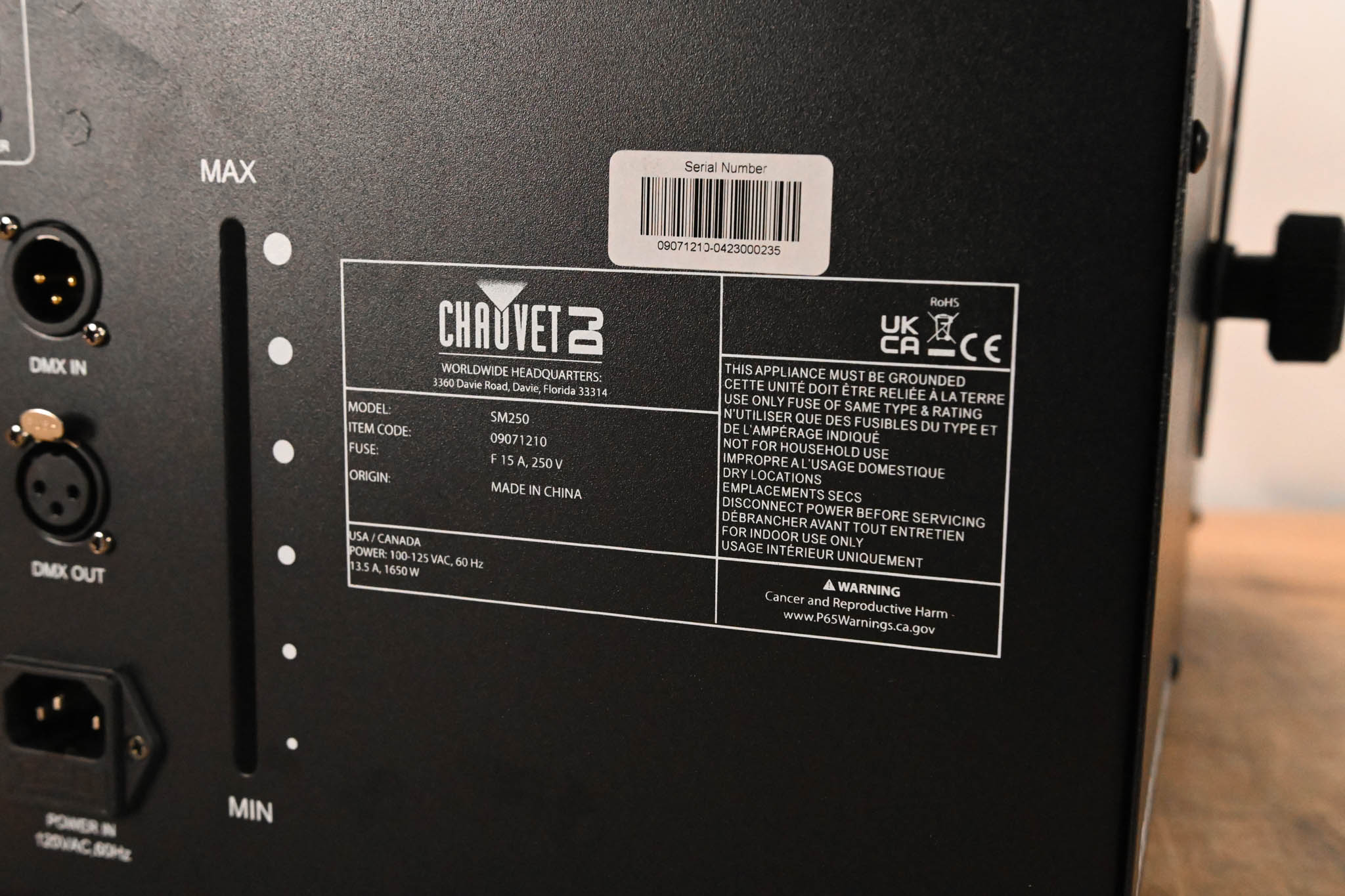 Chauvet SM250 Snow Machine