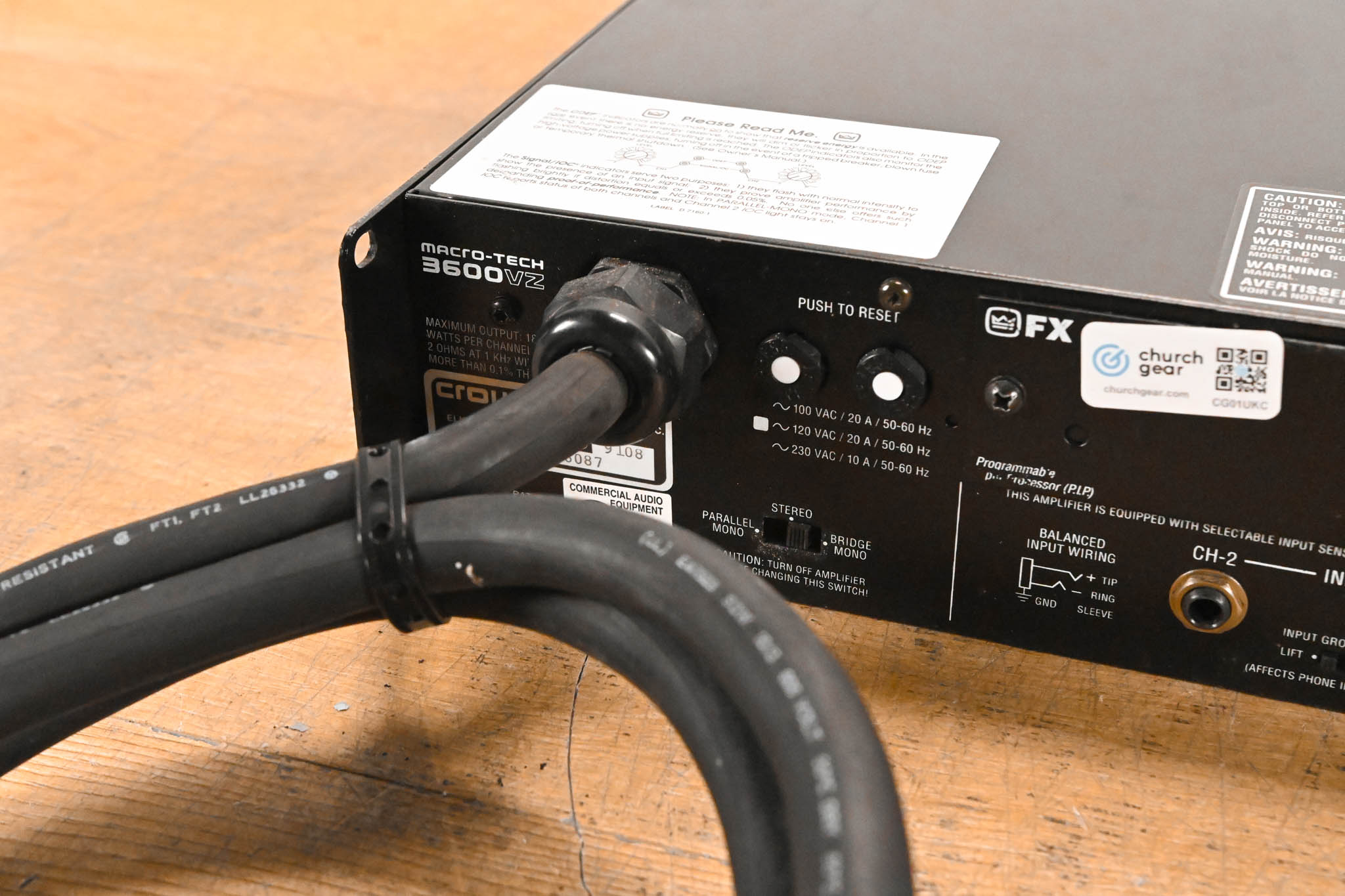 Crown Macro-Tech 3600VZ 2-Channel Power Amplifier