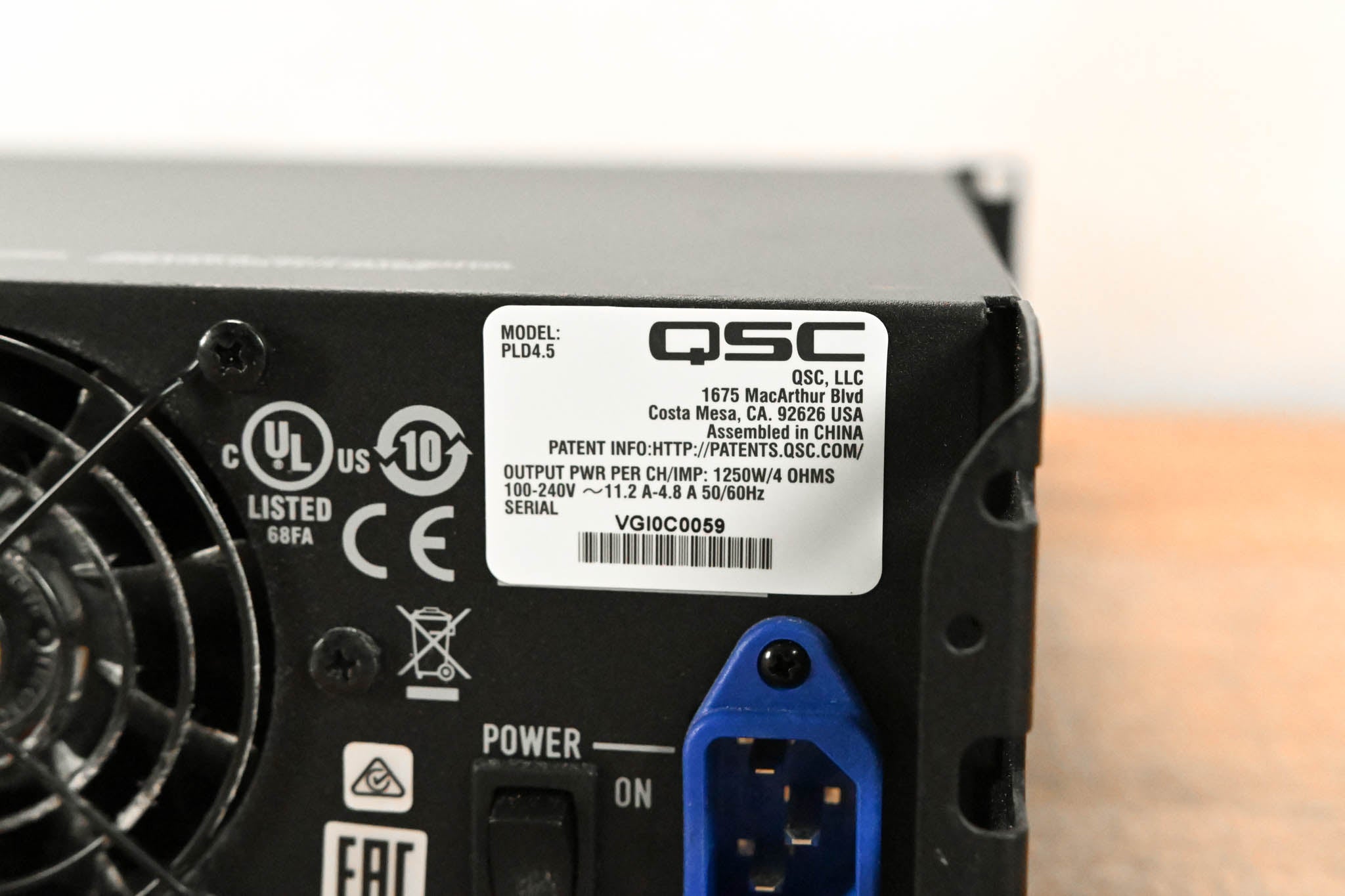 QSC PLD4.5 Four-Channel Power Amplifier with DSP