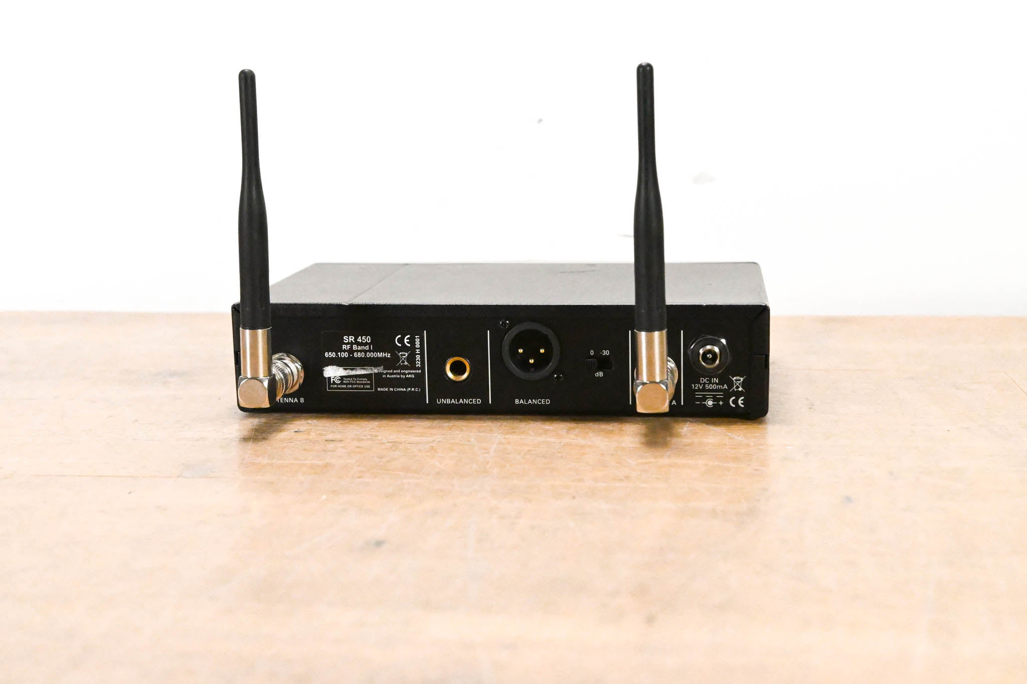 AKG SR450 Wireless Receiver - Band 1: 650.100-680 MHz (NO POWER SUPPLY)