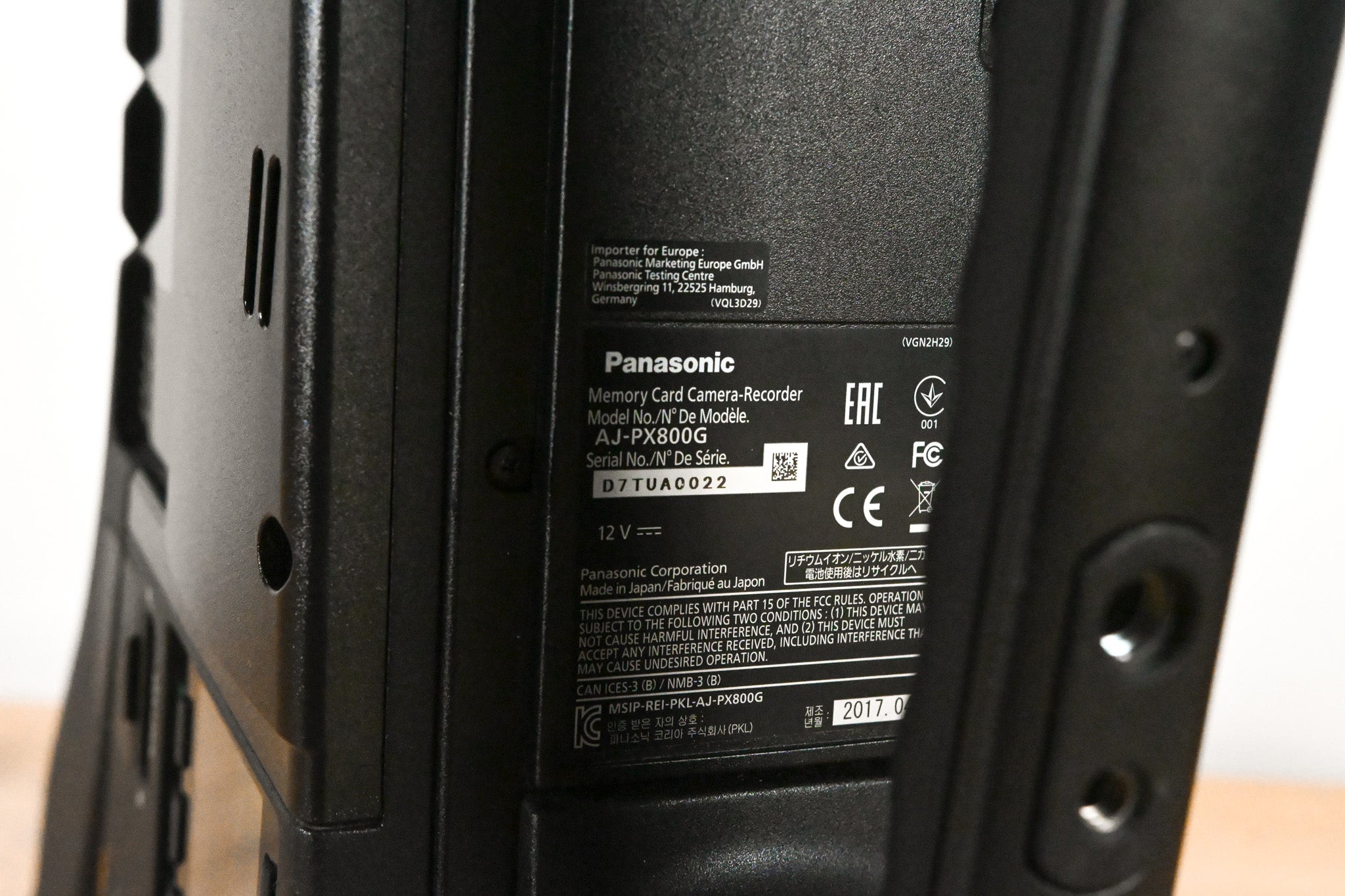 Panasonic AJ-PX800G P2 HD AVC-ULTRA Camcorder