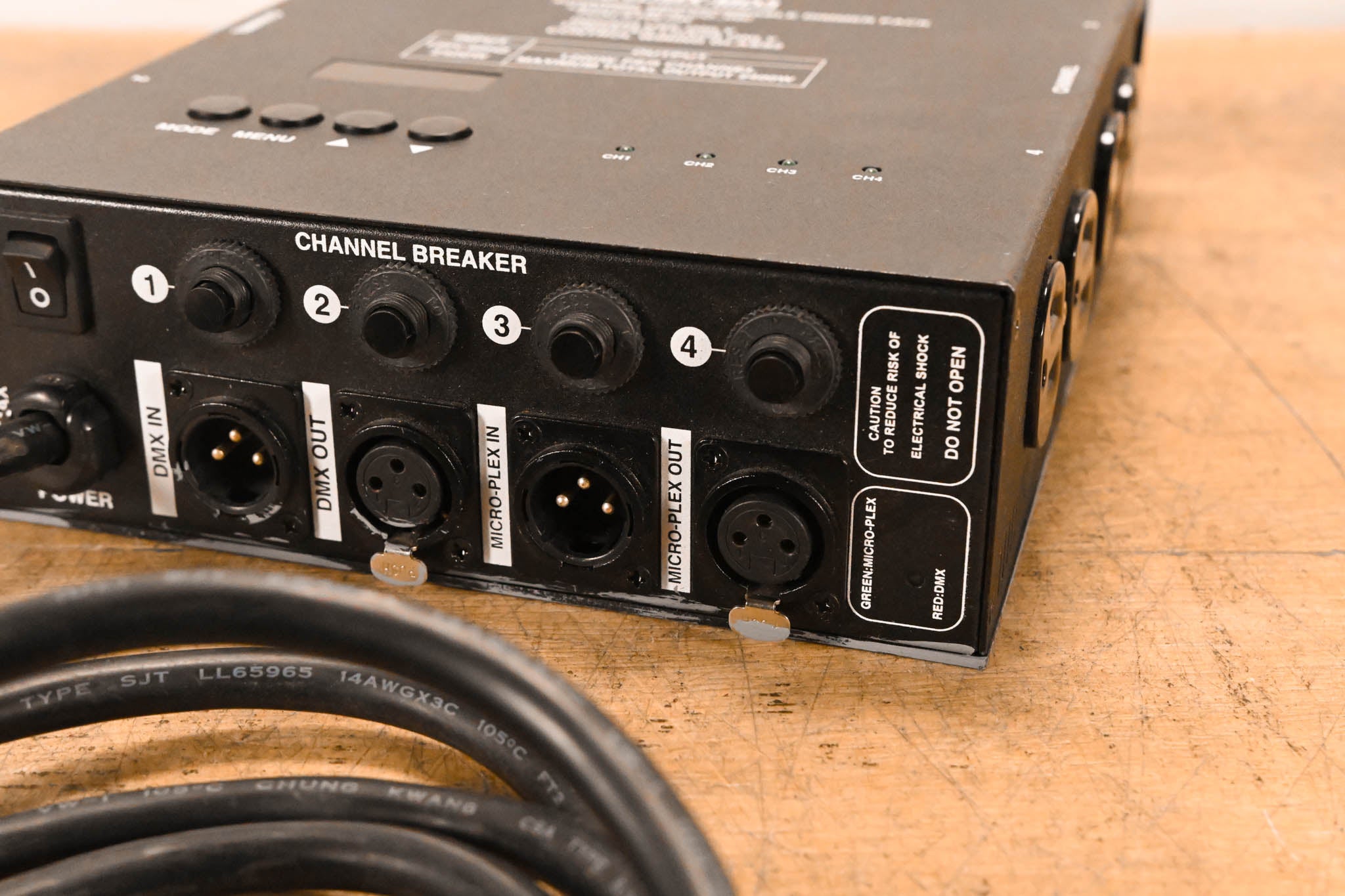 Leviton D4DMX-MD3 4-Channel Programmable Dimmer Pack