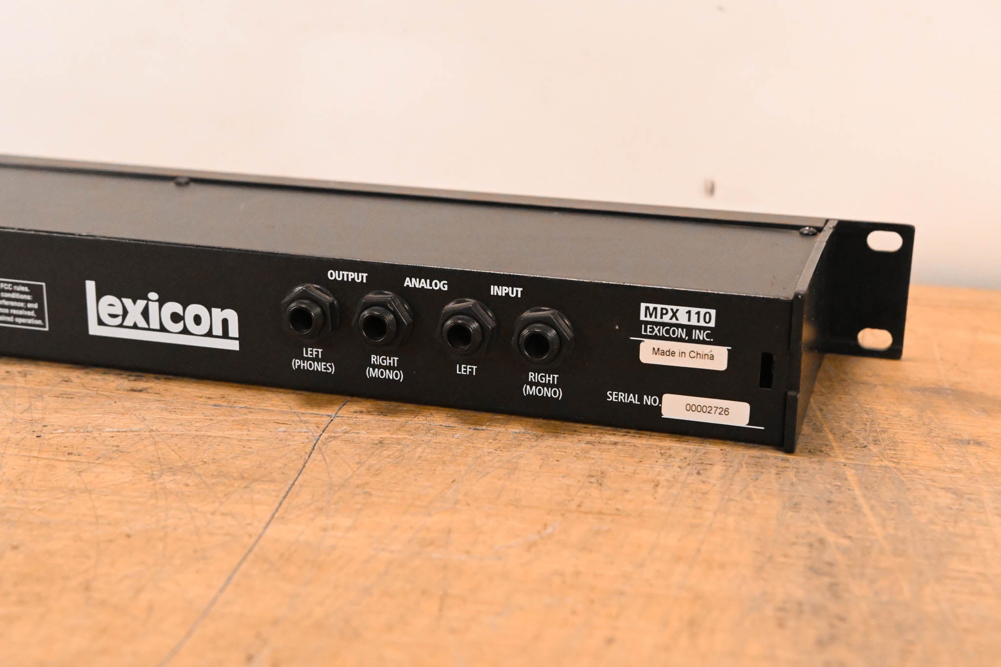 Lexicon MPX110 Dual-Channel Effects Processor (NO POWER SUPPLY)