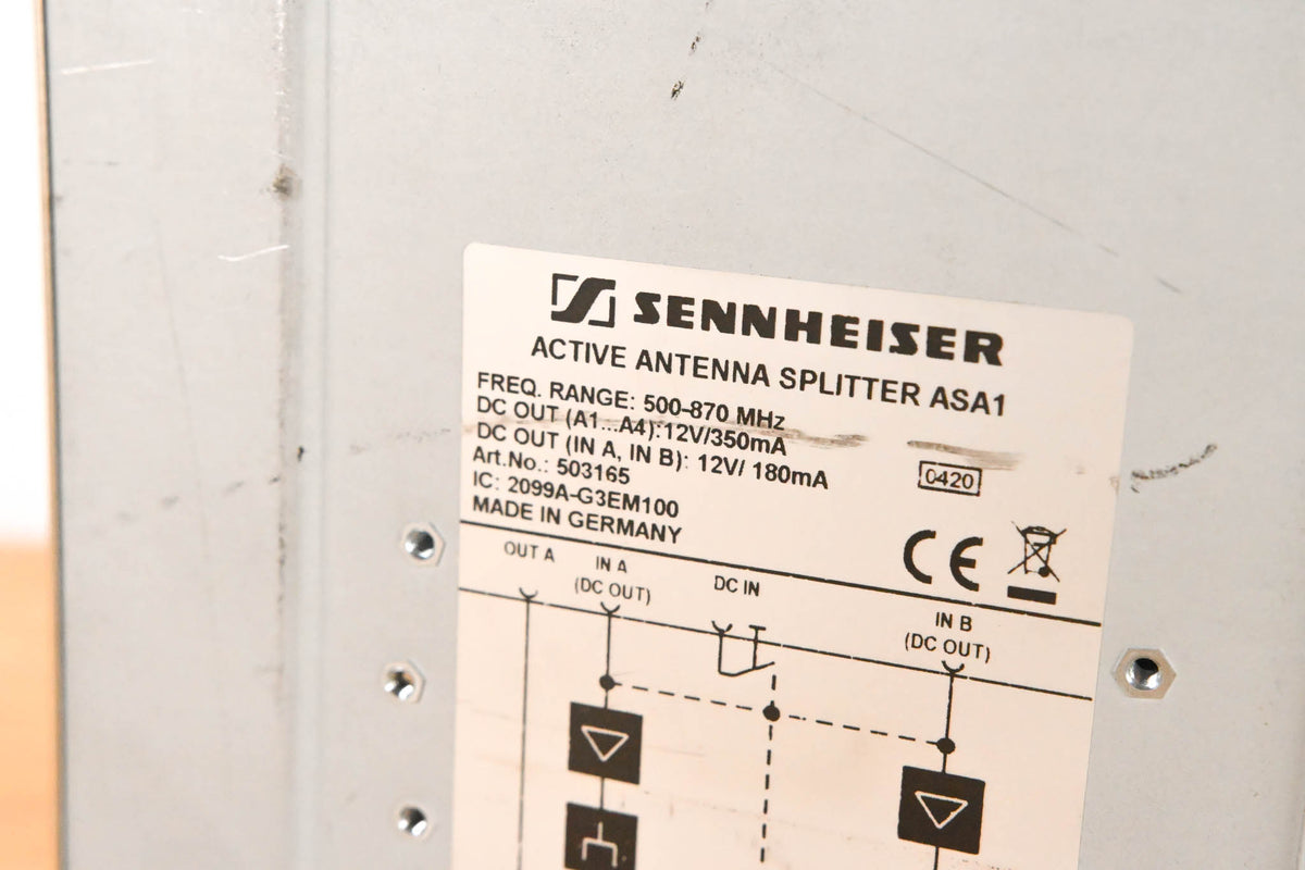 Sennheiser ASA 1 Active Antenna Splitter - 500-870 MHz (NO POWER SUPPLY)