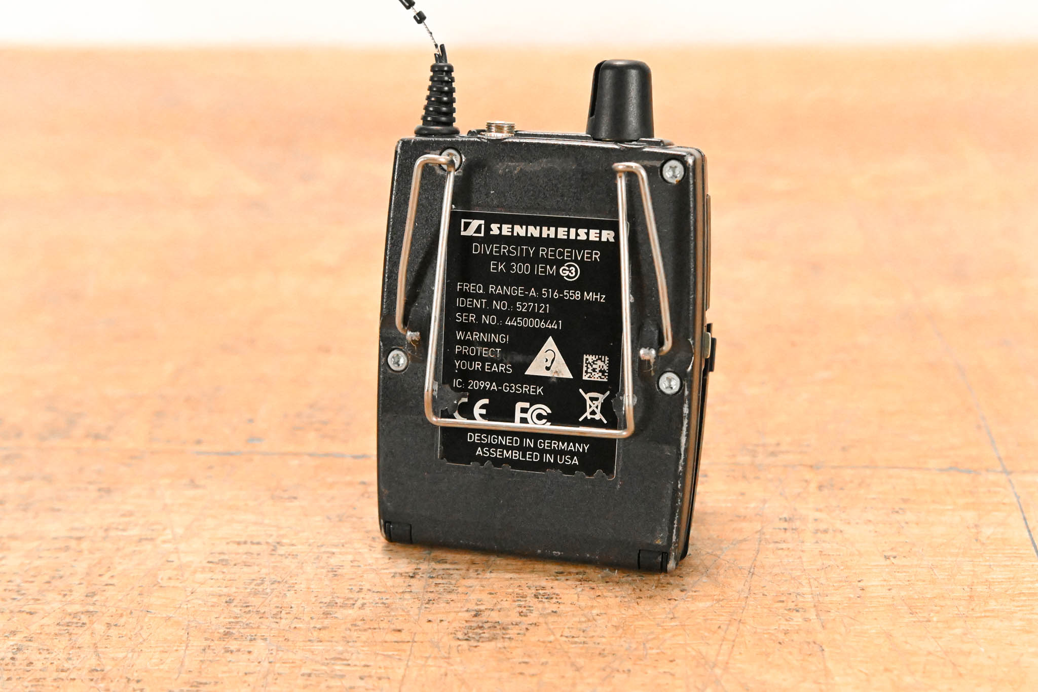 Sennheiser EK 300 IEM G3 Bodypack Wireless Receiver A Range: 516-558 MHz