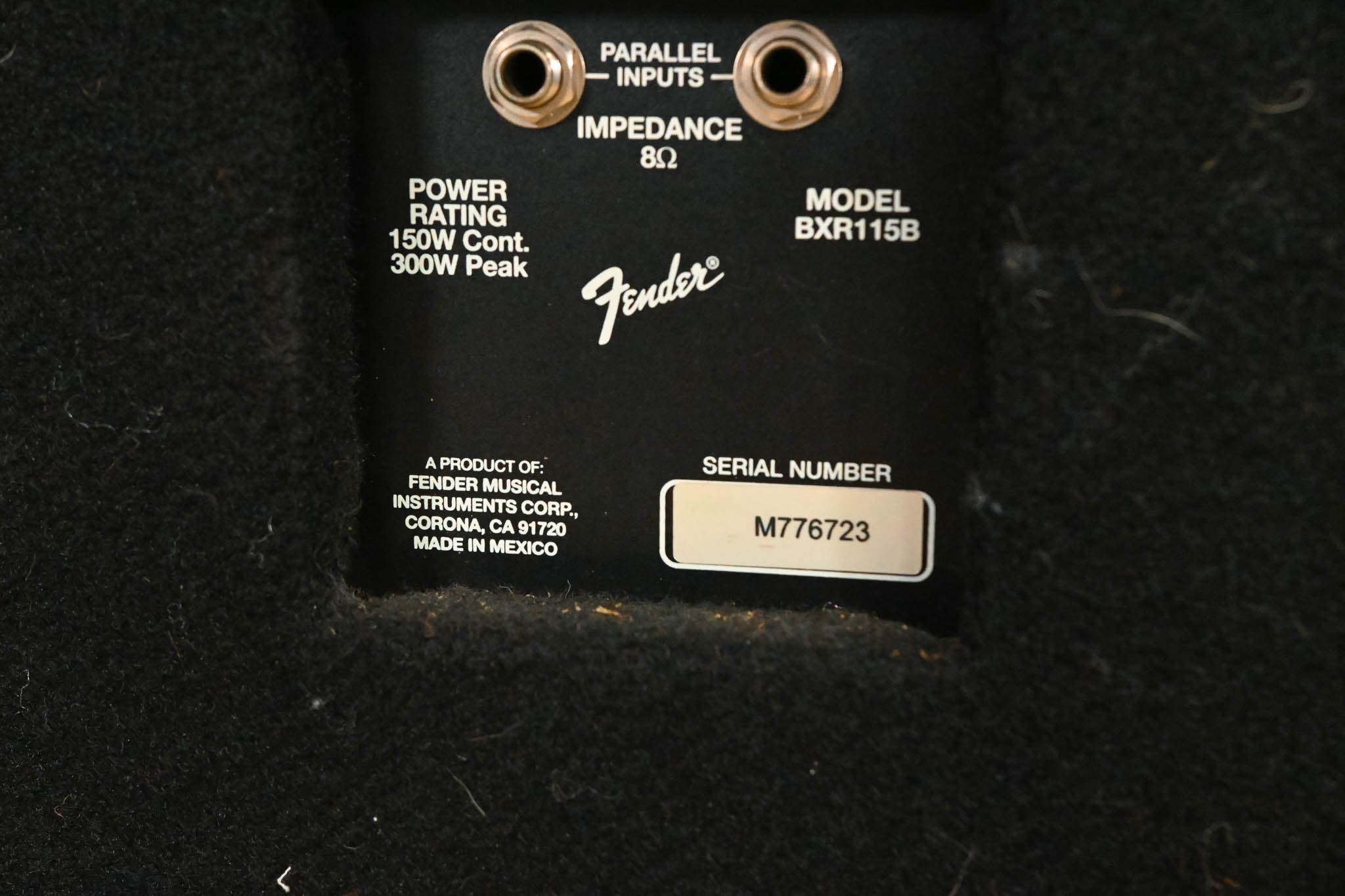 Fender BXR 115B Cab 1x15" 150 Watt Bass Cabinet