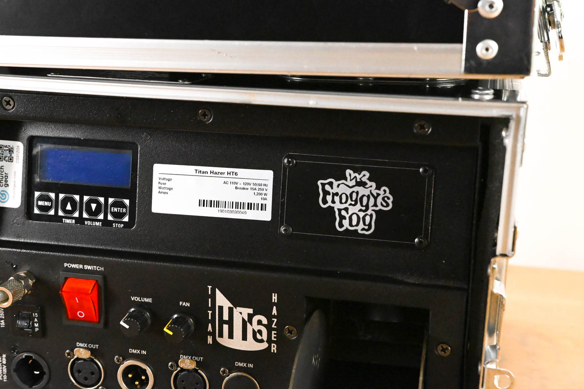 Froggy's Fog Titan HT6 1200W Water-Based Haze Machine (NO POWER SUPPLY)