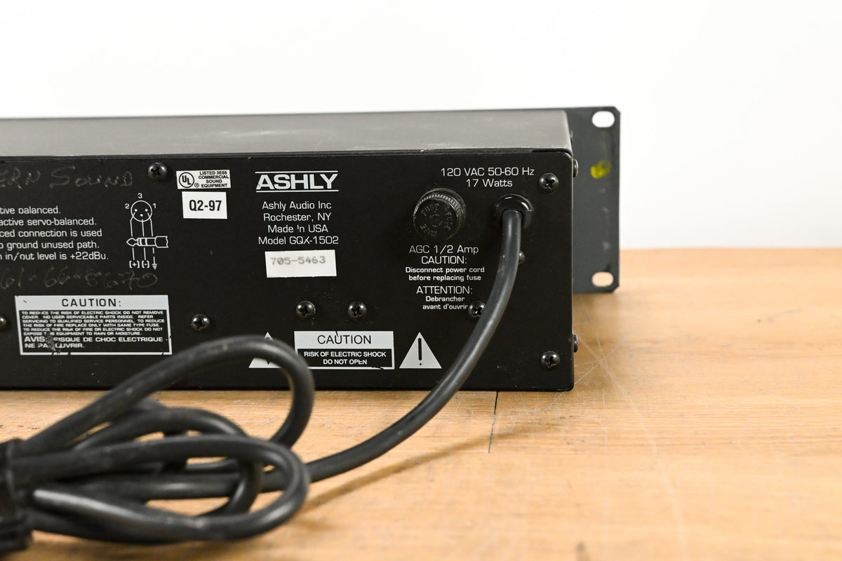 Ashly GQX-1502 Dual-Channel 15-Band Graphic Equalizer