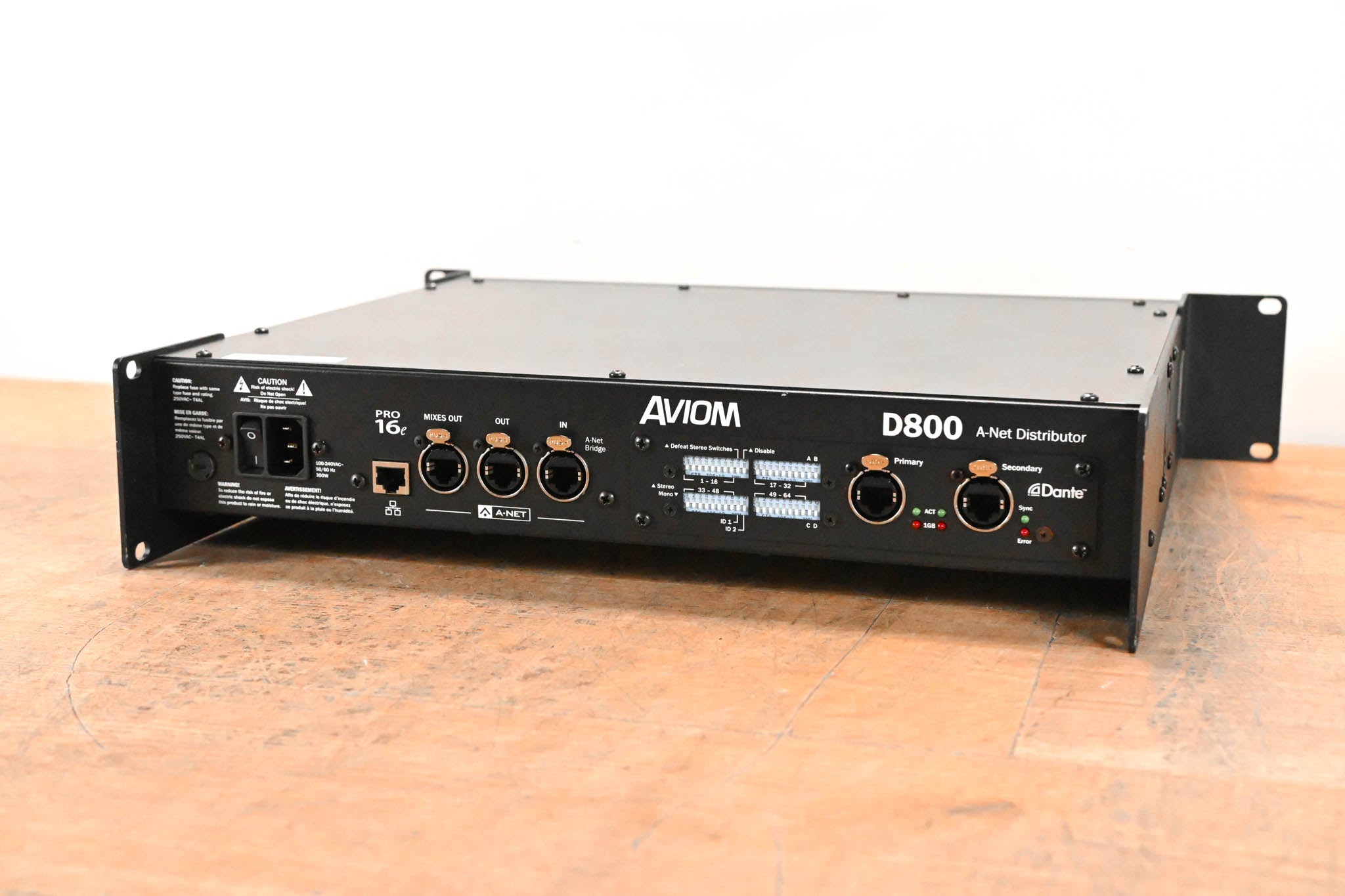 Aviom D800-Dante A-Net Distributor with Dante Connectivity