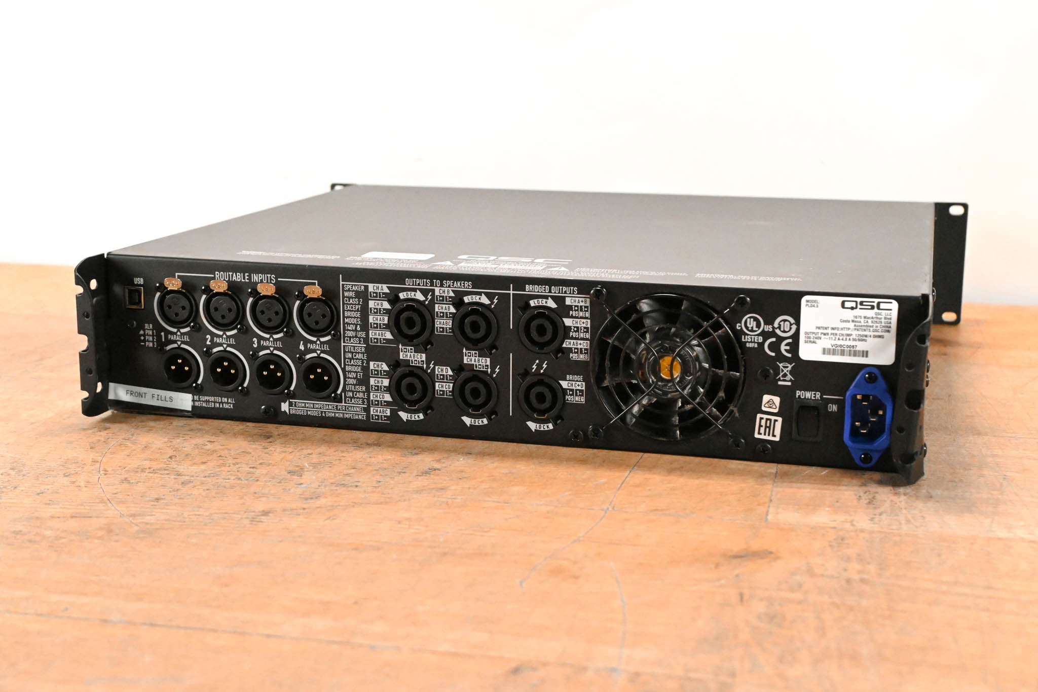 QSC PLD4.5 Four-Channel Power Amplifier with DSP
