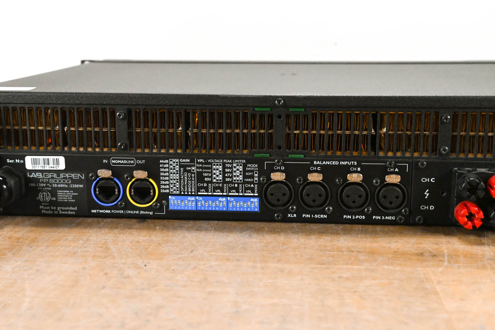 Lab Gruppen FP6000Q 6000W Four-Channel Power Amplifier