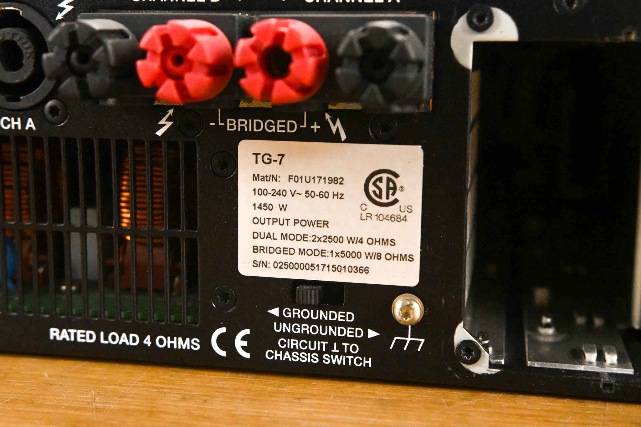 Electro-Voice (EV) TG-7 Tour-Grade Stereo Power Amplifier