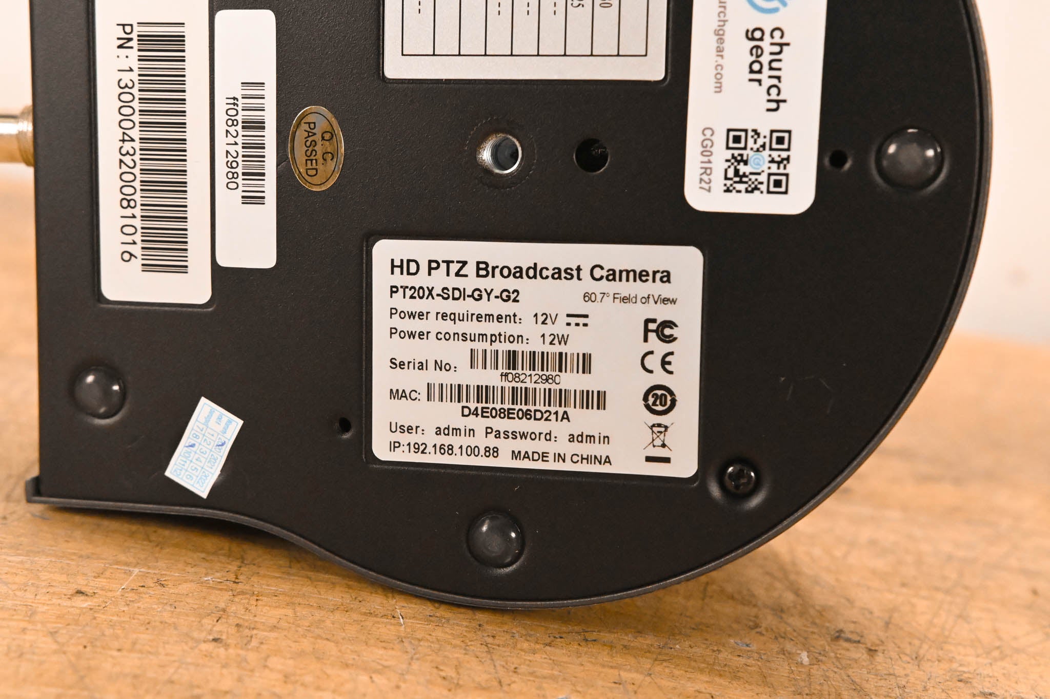 PTZOptics PT20X-SDI-GY-G2 20x-SDI Gen2 Live Streaming Camera (NO PSU)