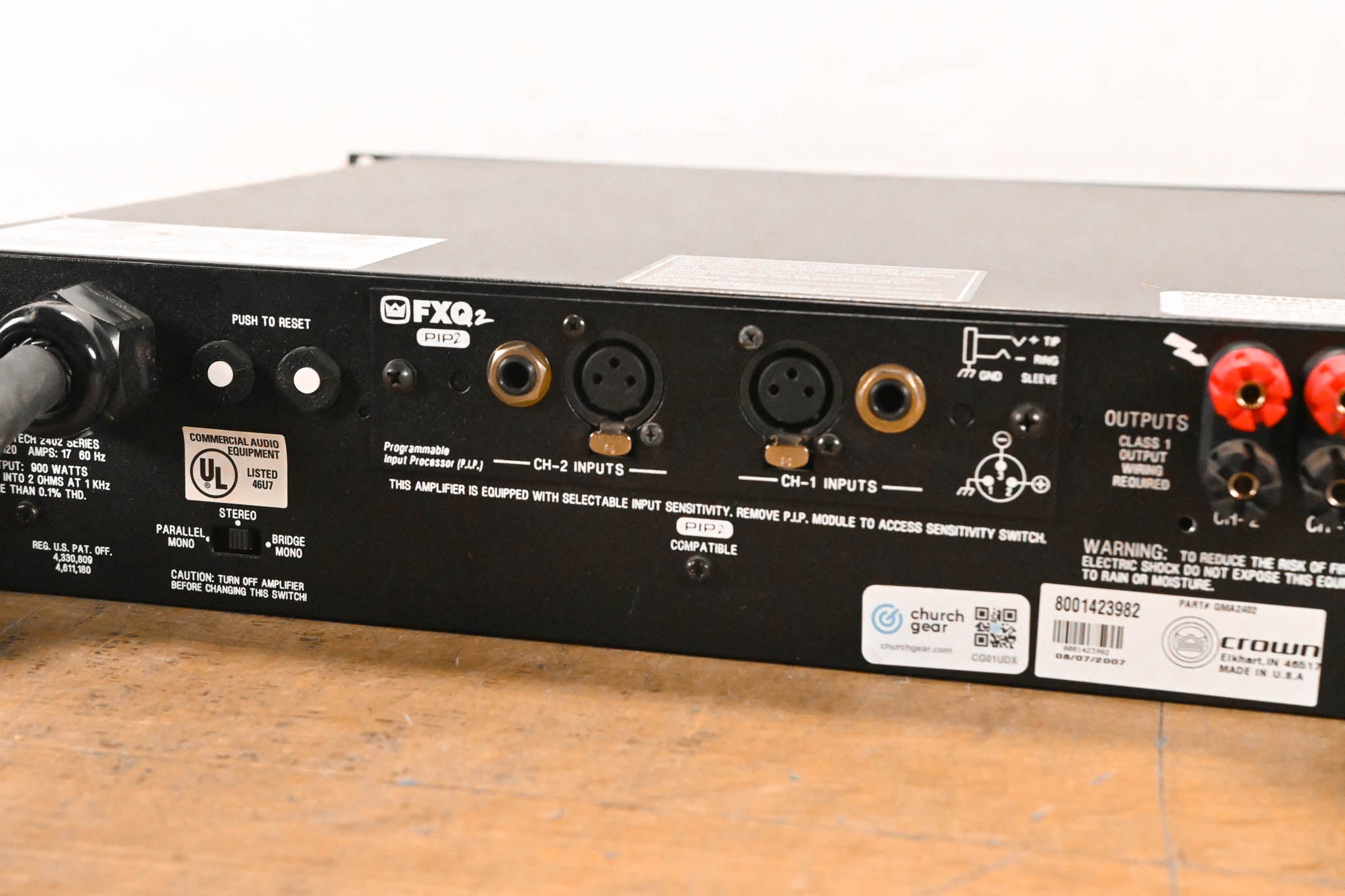 Crown Macro-Tech 2402 2-Channel Power Amplifier