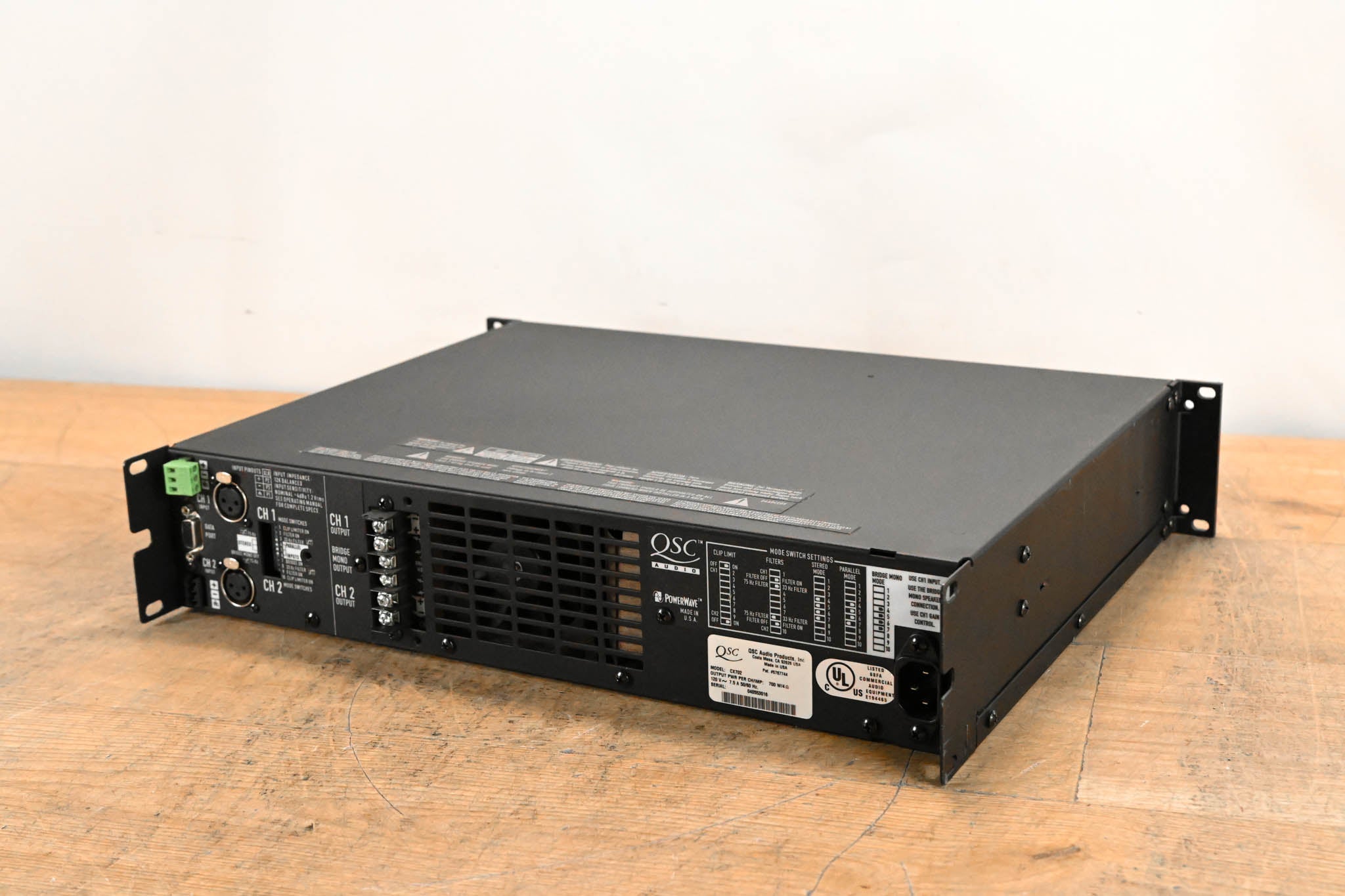QSC CX702 2-Channel 700W Power Amplifier