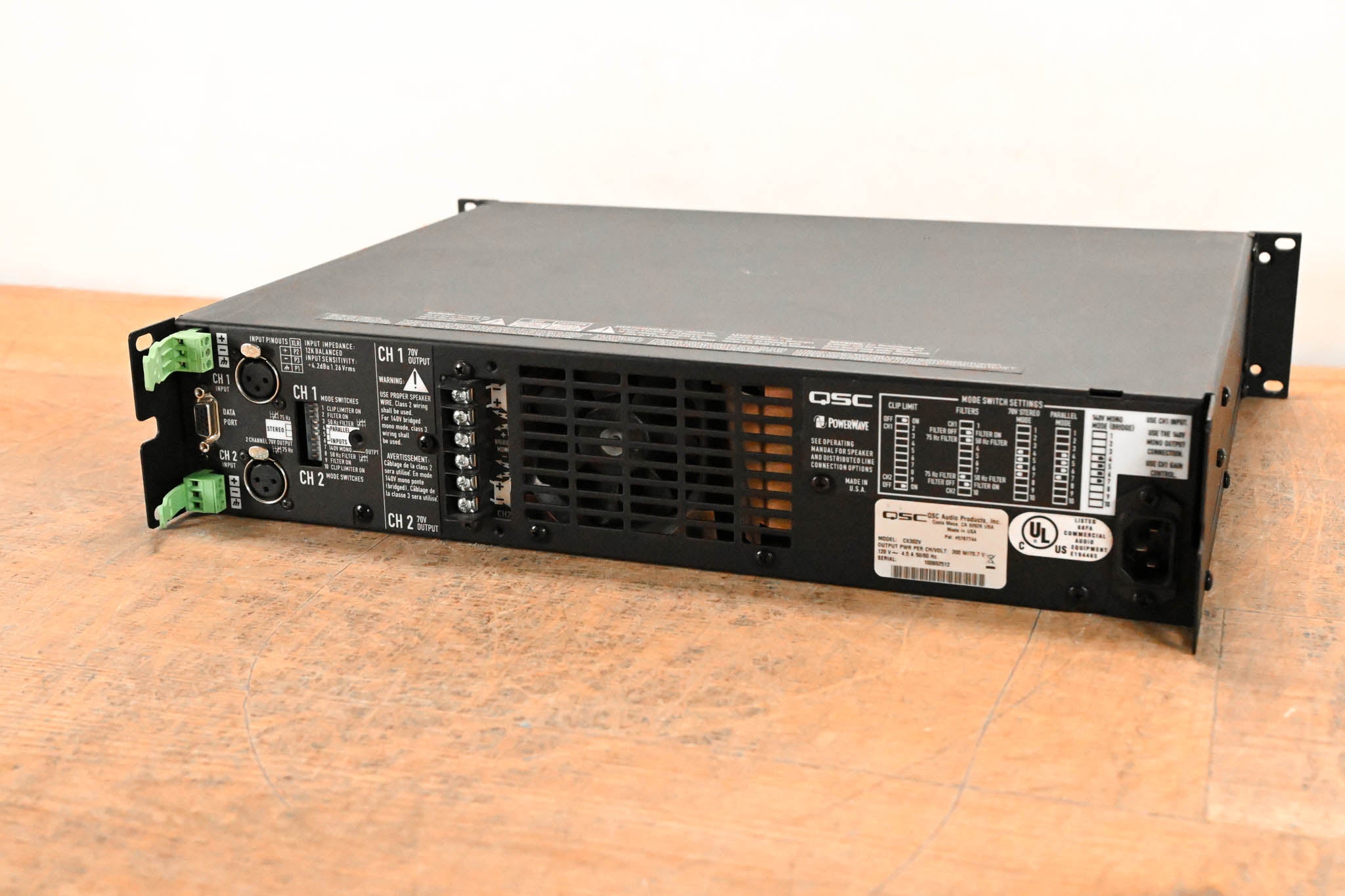 QSC CX302V 2-Channel Power Amplifier CG01PBP