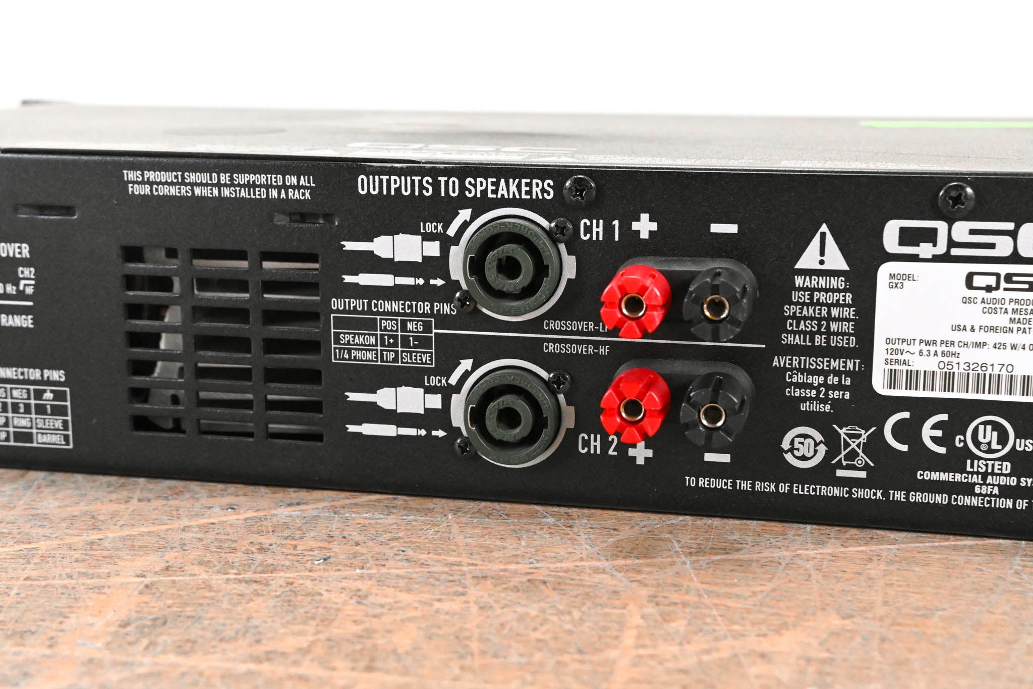 QSC GX3 300W 2-Channel Power Amplifier