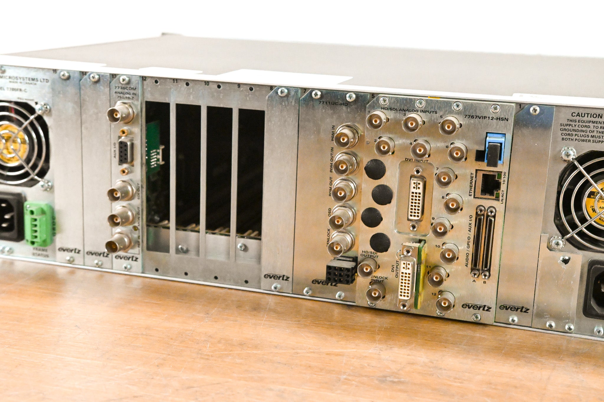 Evertz 7700FR-C MultiFrame Chassis with Cards