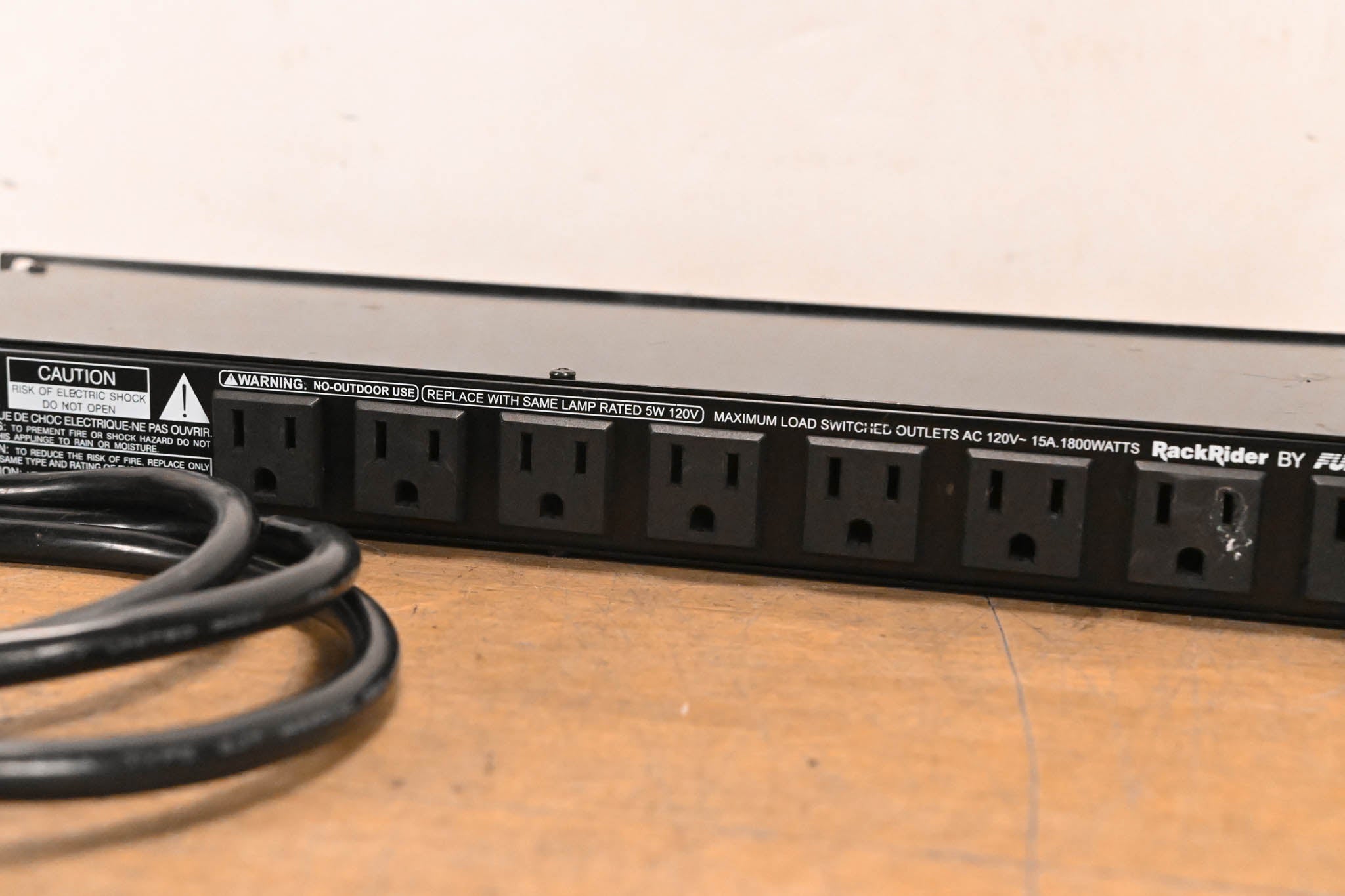 Furman RackRider RR-15PLUS 1RU Power Conditioner w/ Lights + V-Meter