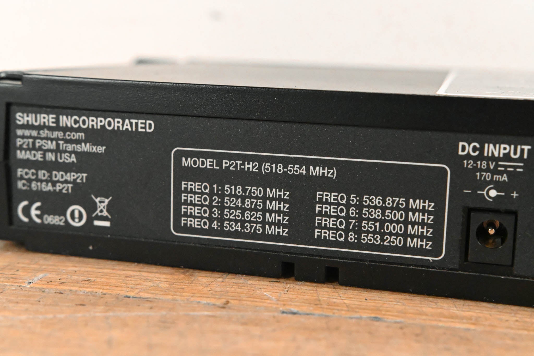 Shure P2T-H2 PSM200 IEM Wireless TransMixer - H2 Band (NO POWER SUPPLY)