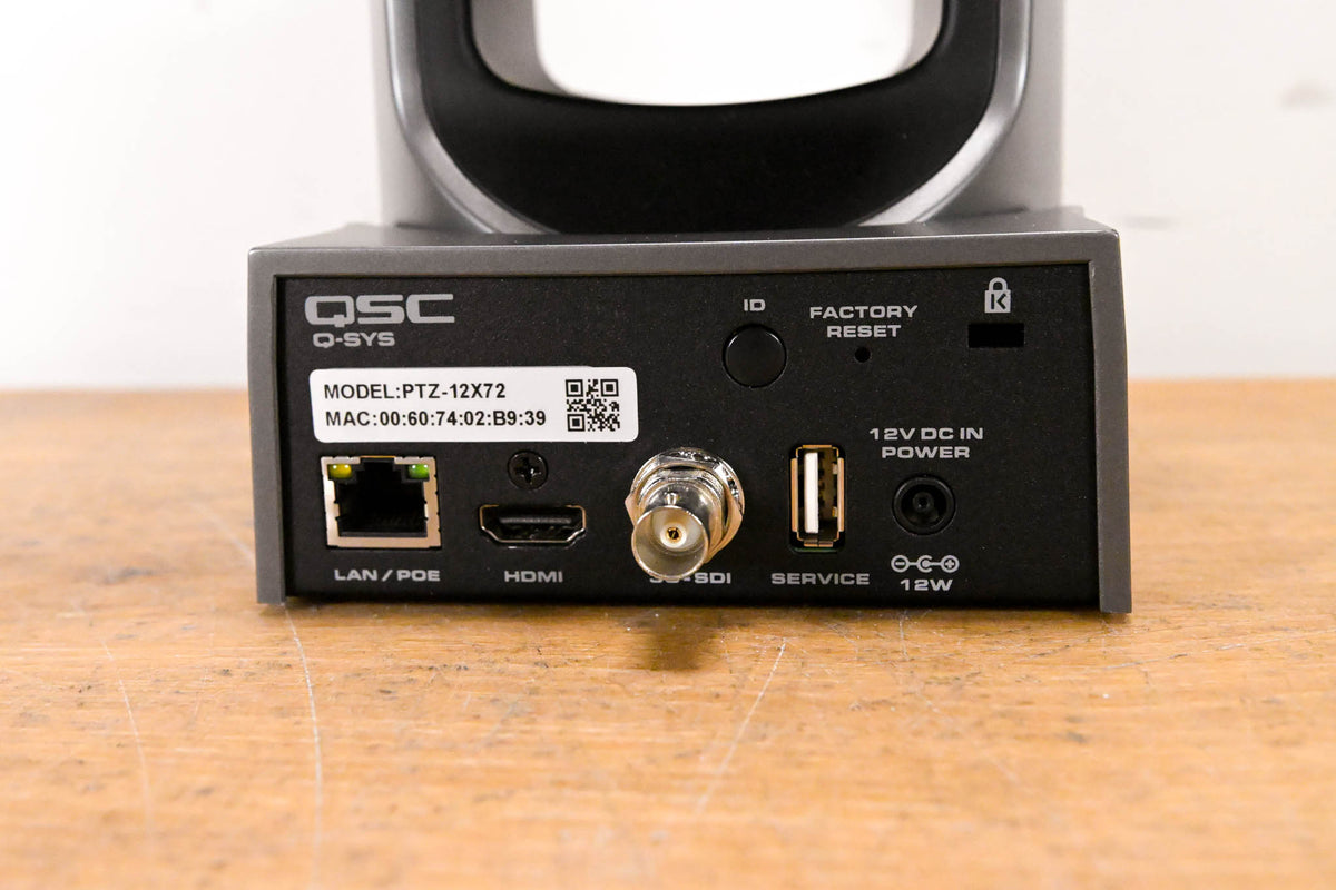 QSC Q-SYS PTZ-12X72 HD PTZ Conference Camera (NO POWER SUPPLY)