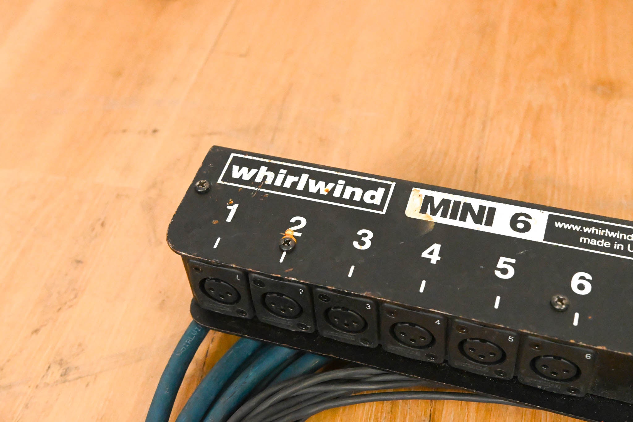 Whirlwind MS-6-M-NR-025 Mini 6 6-Channel Low-Profile Drop Snake - 25 ft