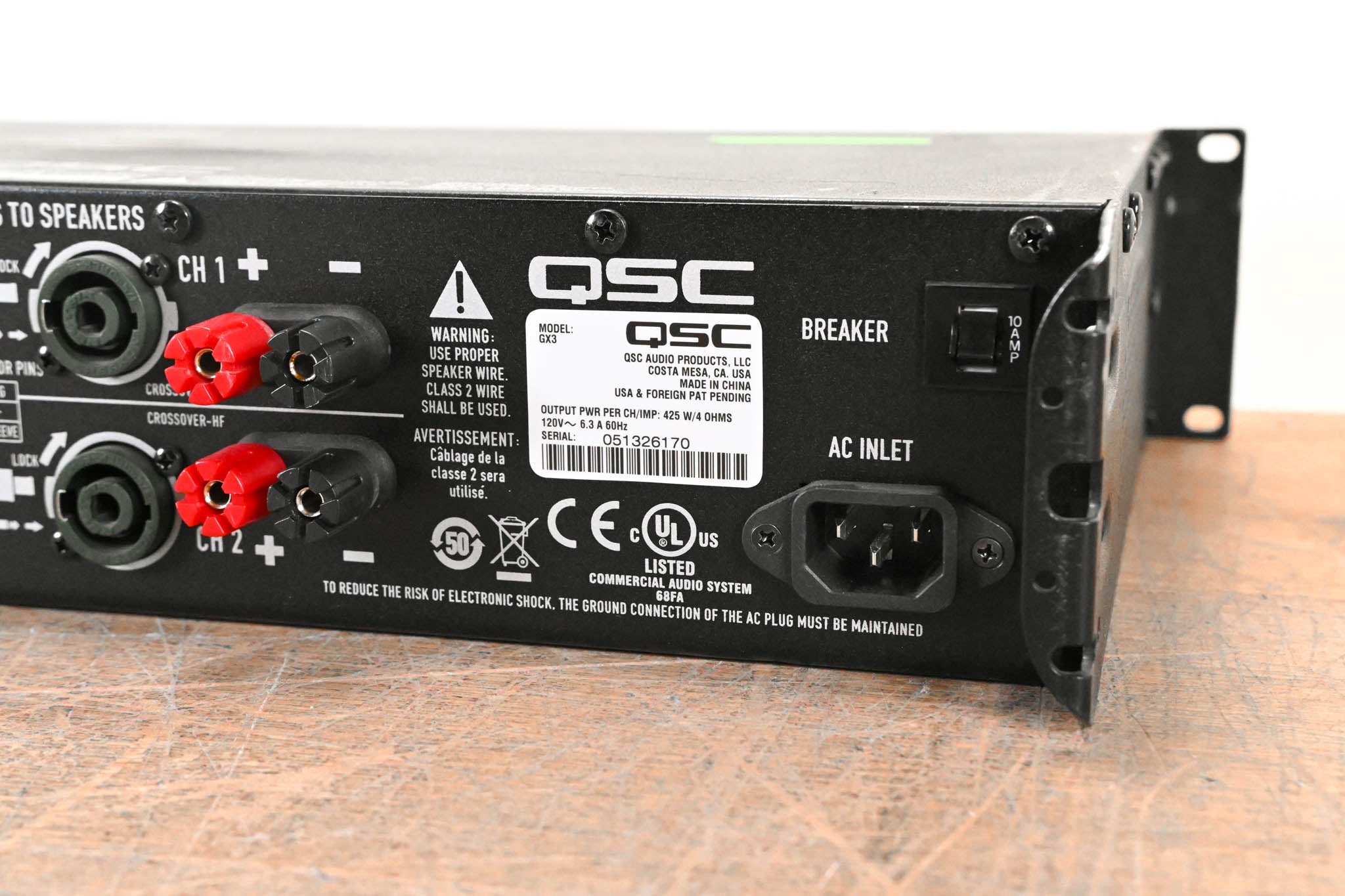 QSC GX3 300W 2-Channel Power Amplifier