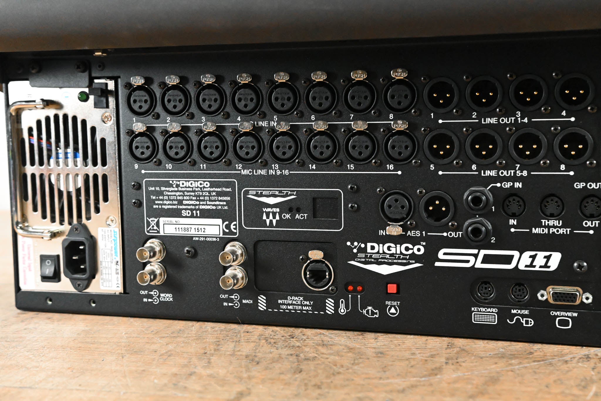 DiGiCo SD11 Digital Mixing Console w/ Waves Card + Stealth Core 2