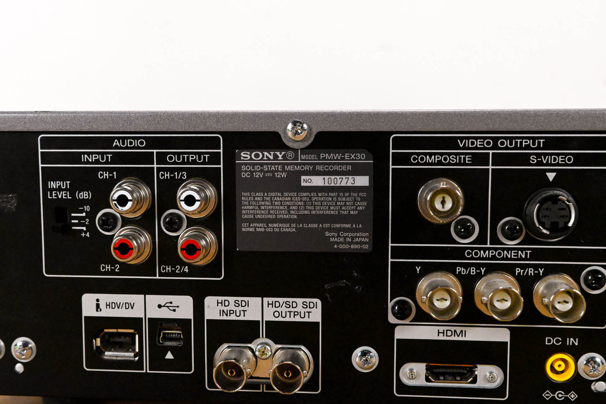 Sony PMW-EX30 XDCAM EX Recording Deck (NO POWER SUPPLY)