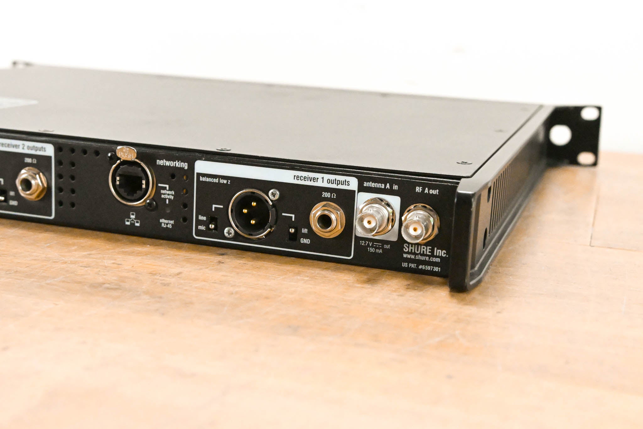 Shure UR4D+ Dual-Channel UHF Wireless Receiver - H4 Band: 518-578 MHz
