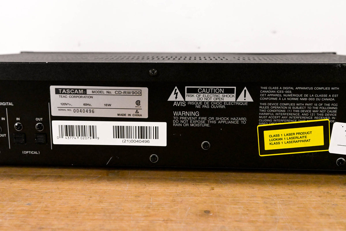 TASCAM CD-RW900 CD Rewritable Recorder