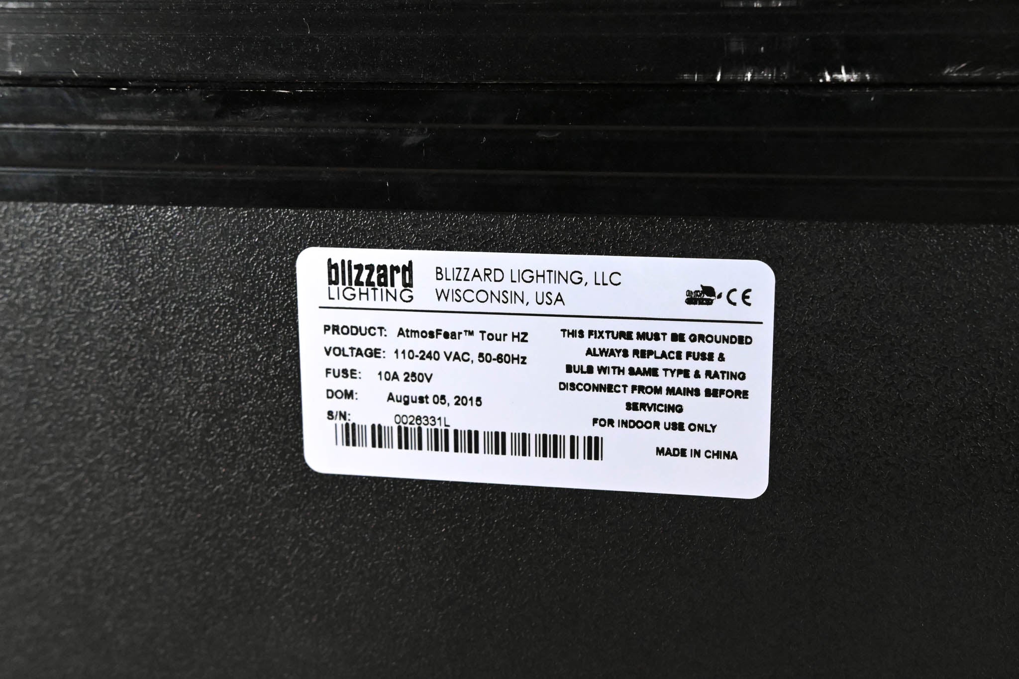 Blizzard Lighting AtmosFEAR Tour HZ 1000W Water-Based Haze Machine