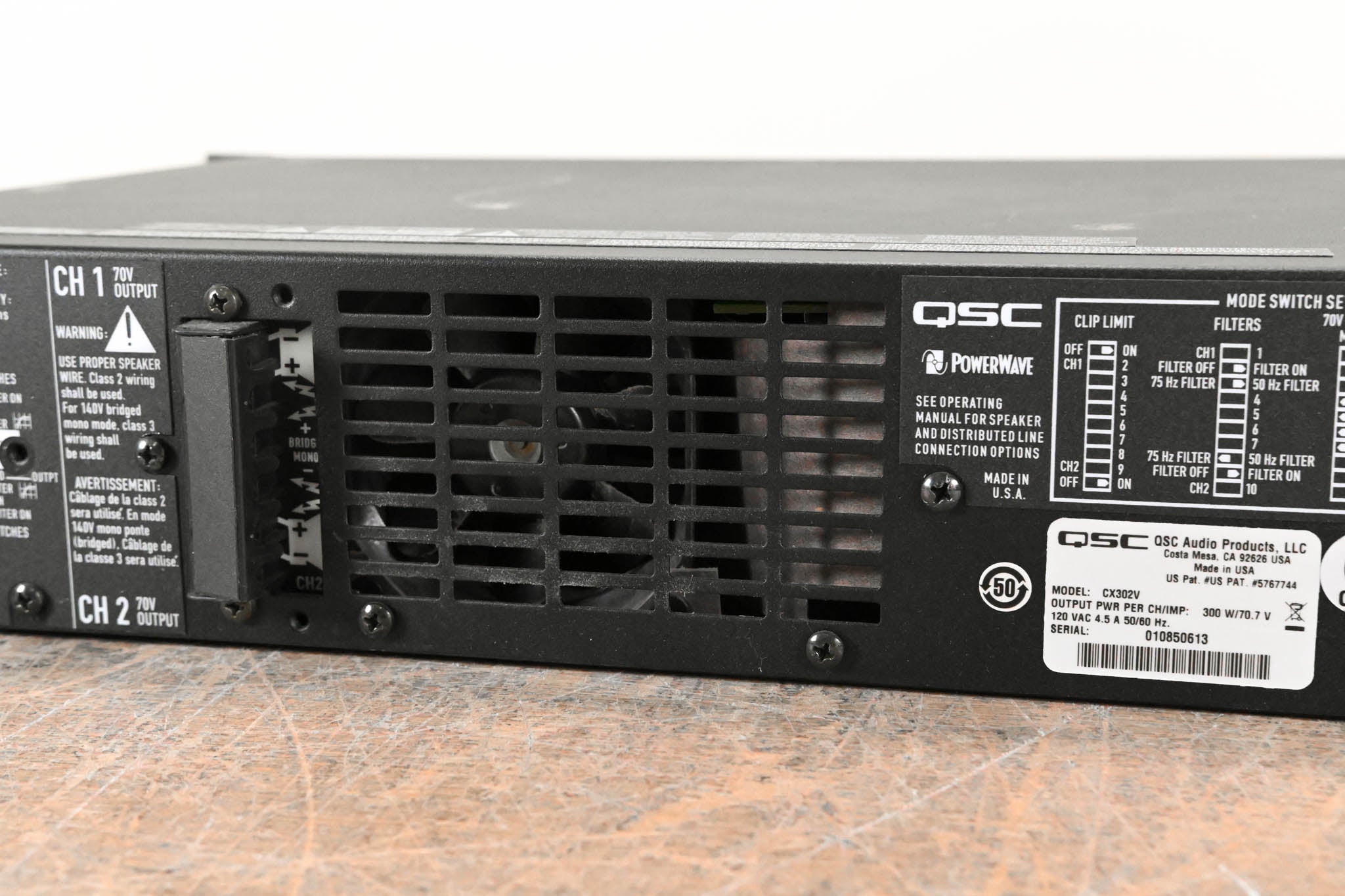 QSC CX302V 2-Channel Power Amplifier